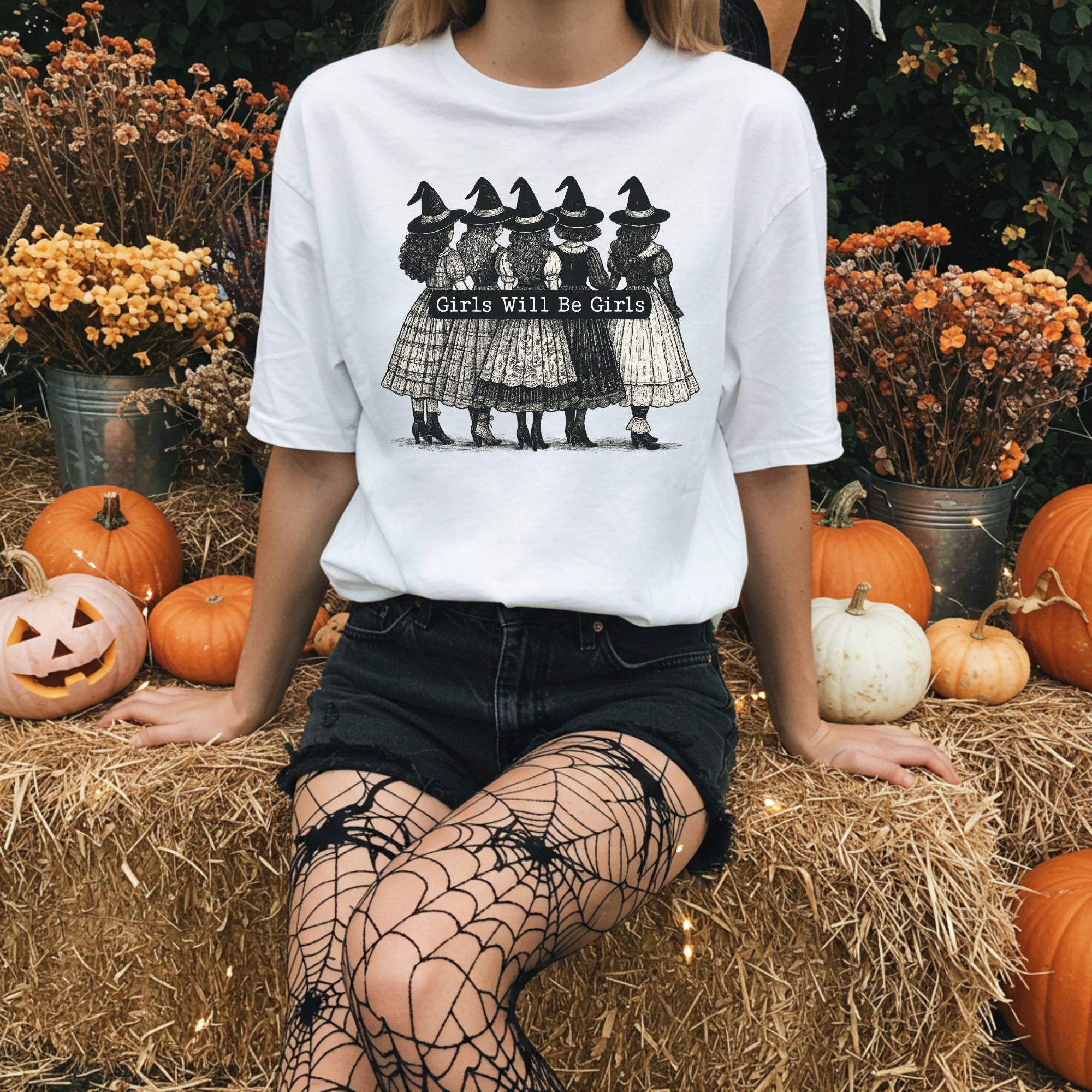 Witch Girls will be Girls T-shirt product thumbnail image Witch Girls will be Girls T-shirt product thumbnail image