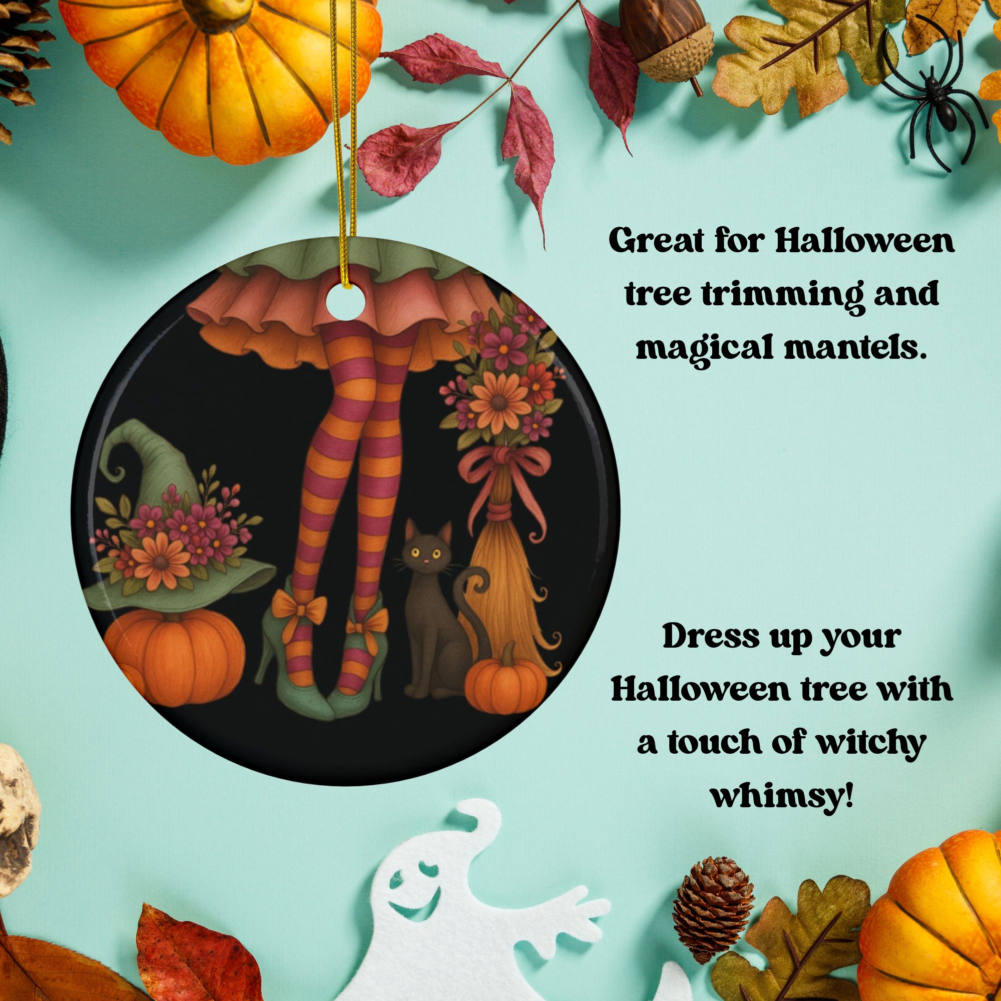Witchy Legs Halloween Ornament product thumbnail image Witchy Legs Halloween Ornament product thumbnail image
