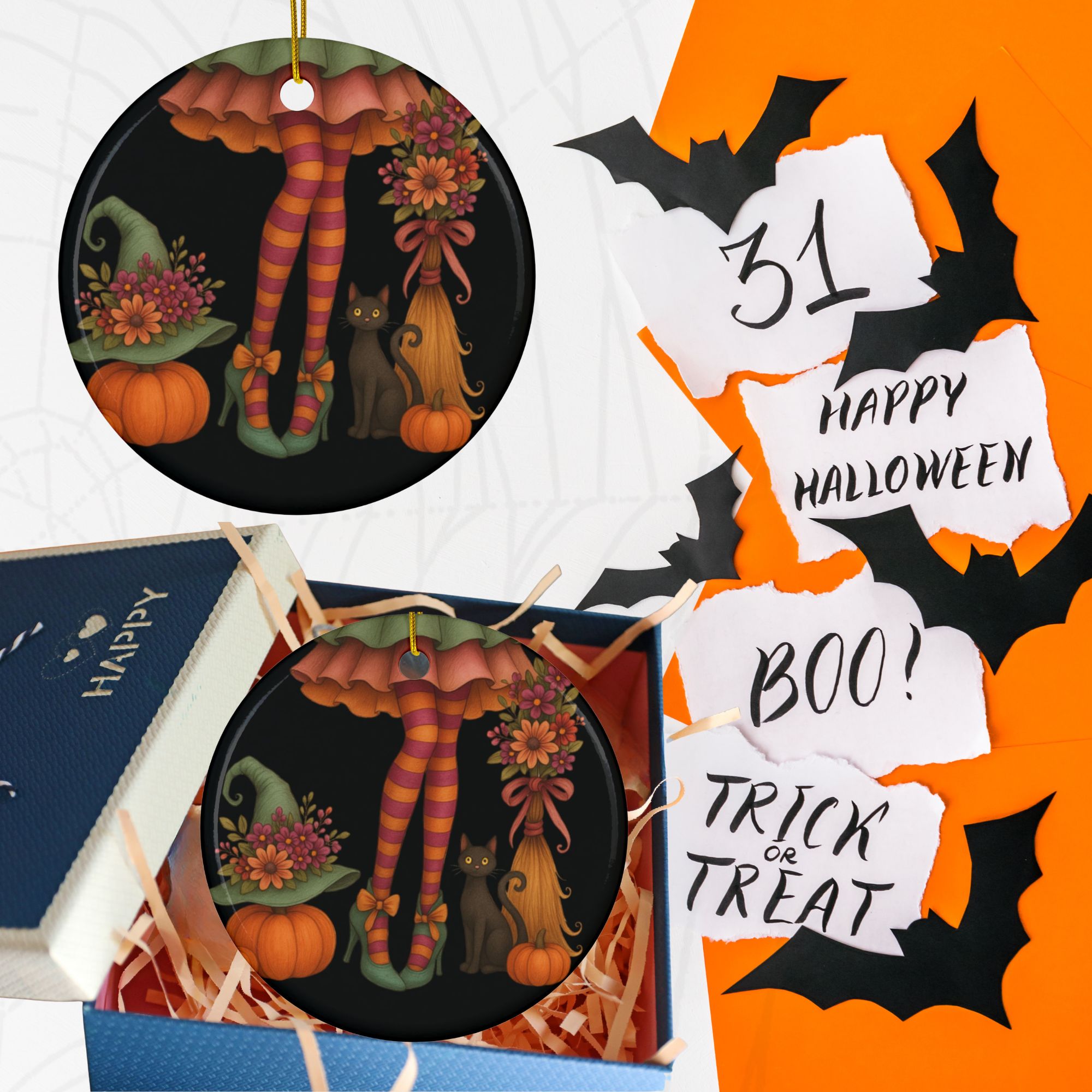 Witchy Legs Halloween Ornament product thumbnail image Witchy Legs Halloween Ornament product thumbnail image