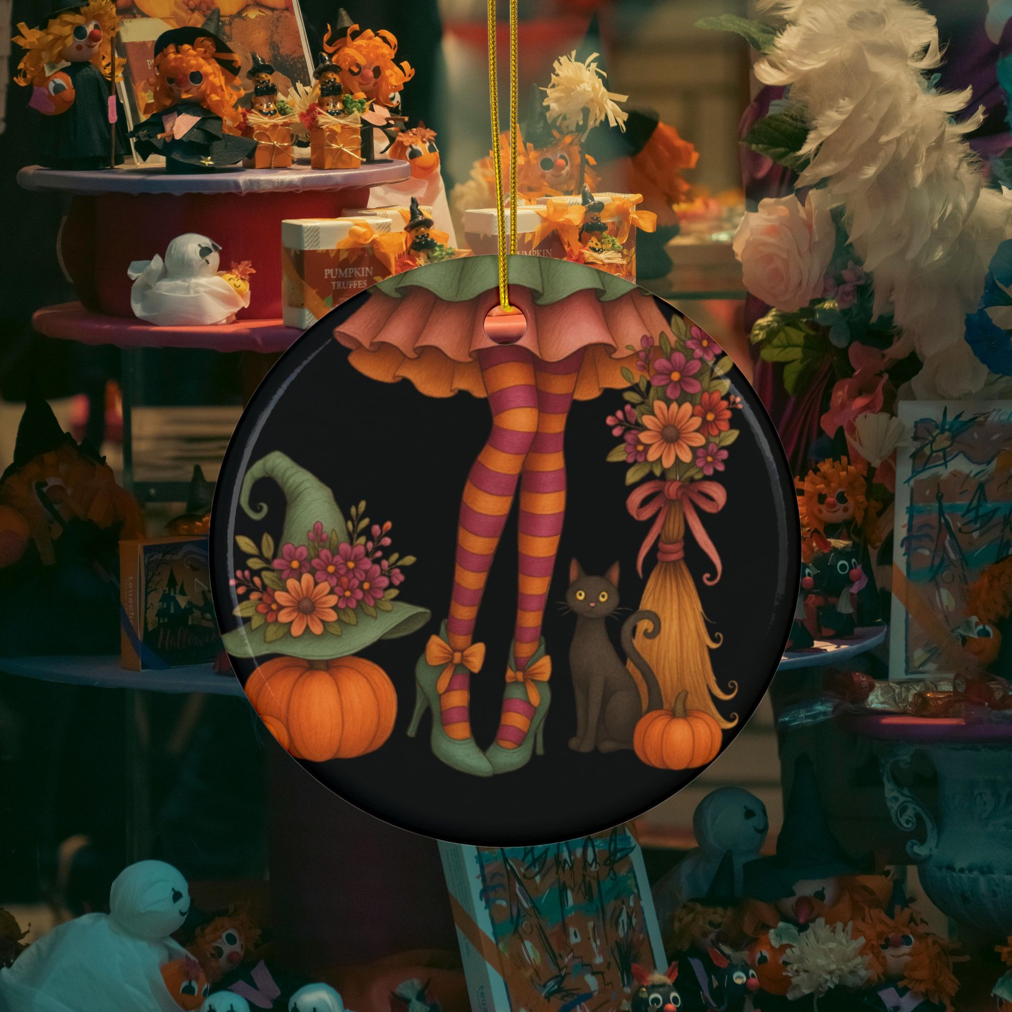 Witchy Legs Halloween Ornament product thumbnail image Witchy Legs Halloween Ornament product thumbnail image