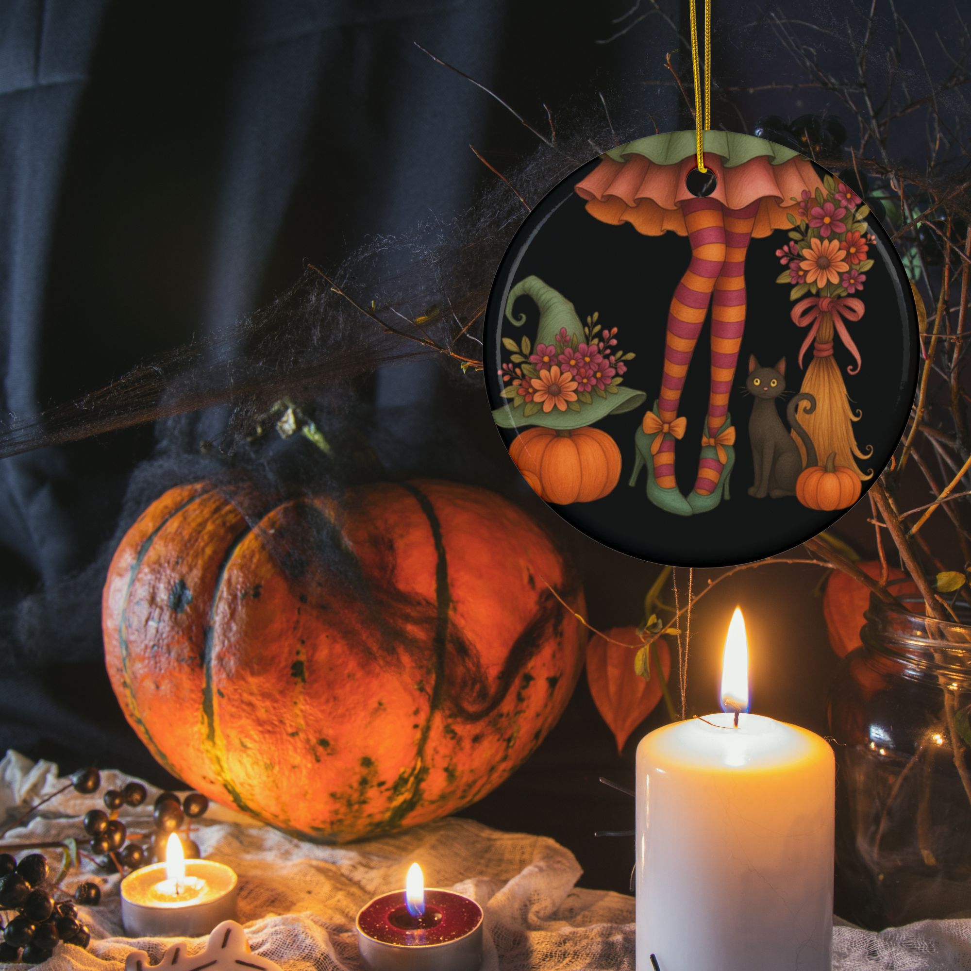 Witchy Legs Halloween Ornament product thumbnail image Witchy Legs Halloween Ornament product thumbnail image
