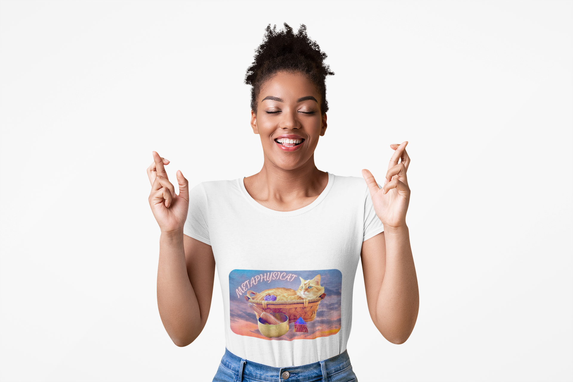 Softstyle T-Shirt - Metaphysical and Whimsical Design For Cat Lovers product thumbnail image
