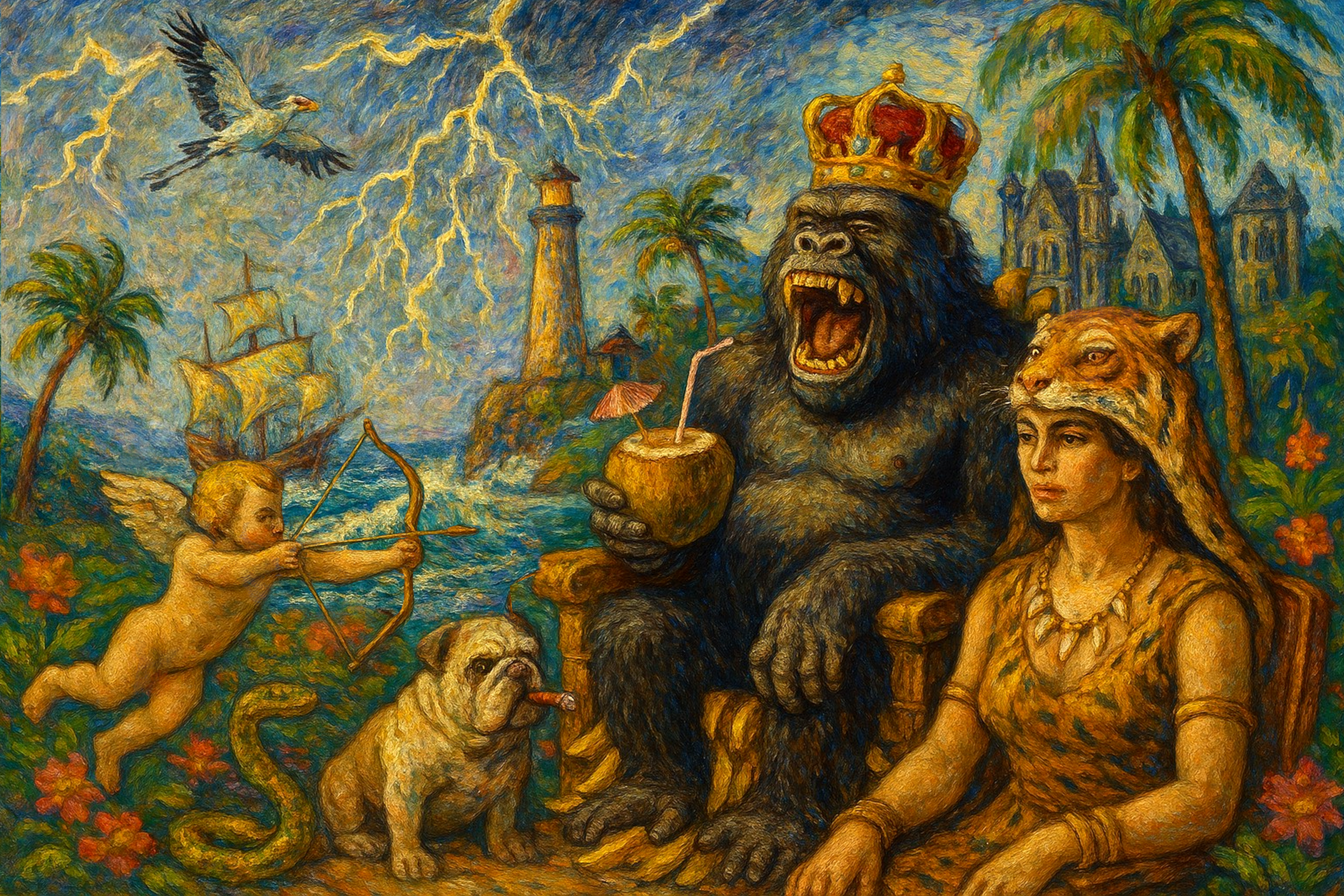 "The Unsuspecting King" Vibrant Satin Poster Art Print, Retro Wall Decor, Unique Home Decor product thumbnail image "The Unsuspecting King" Vibrant Satin Poster Art Print, Retro Wall Decor, Unique Home Decor product thumbnail image