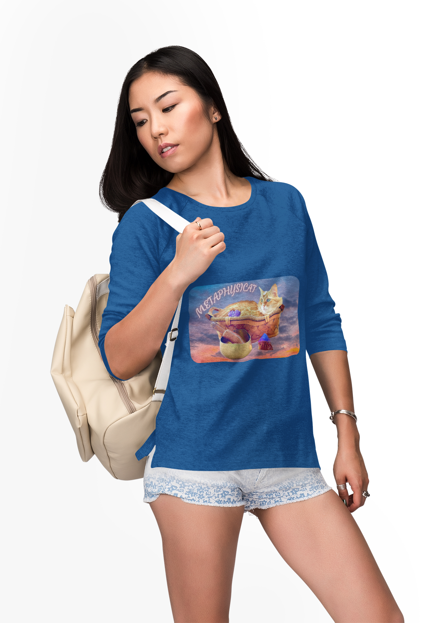 Crewneck Sweatshirt- Metaphysical and Whimsical Design For Cat Lovers product thumbnail image