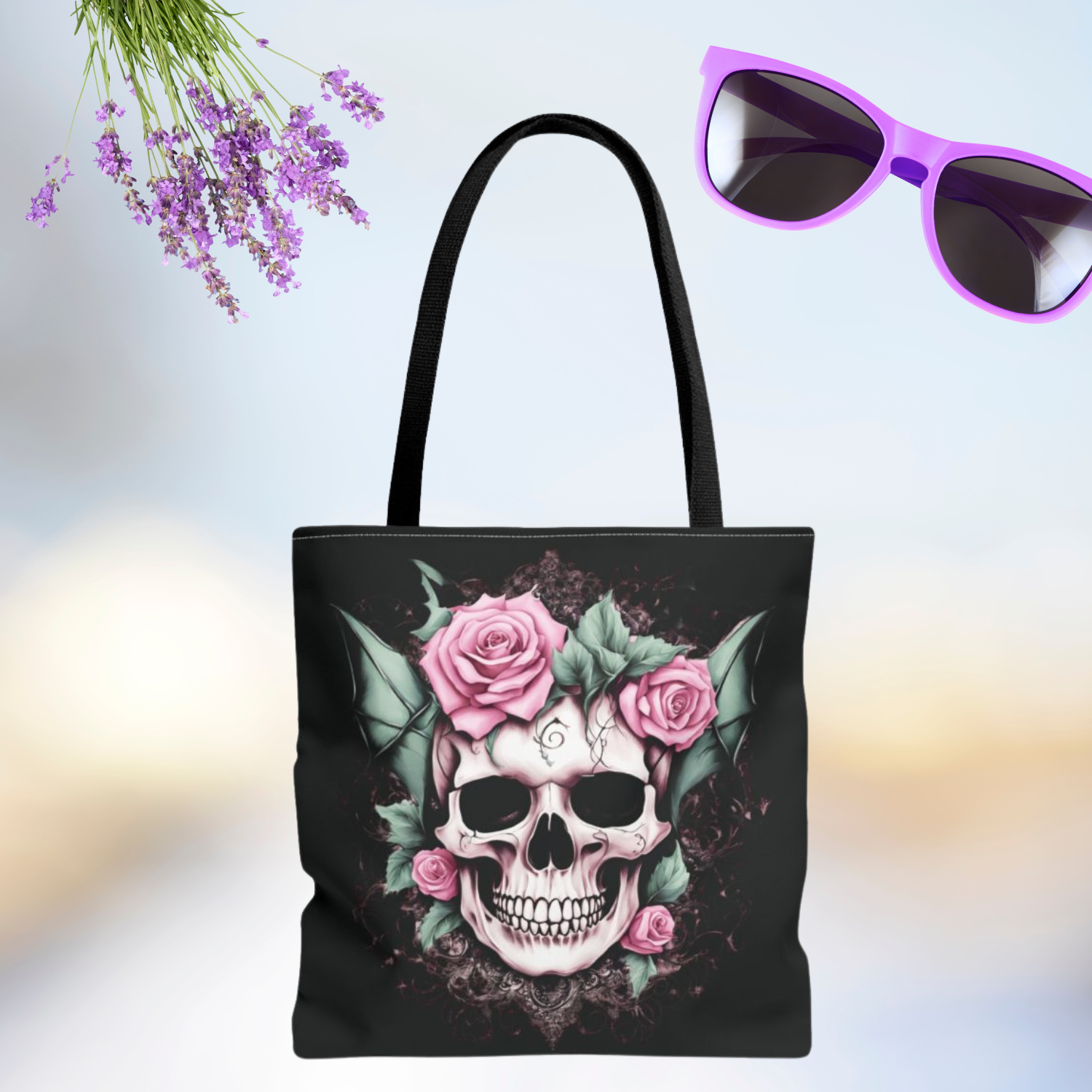 Gothic Skull Rose Tote Bag, Perfect for Halloween, Goth Lovers, Casual Outings, Eco-Friendly Shopper, Spooky Witchy Gift, dark academia product thumbnail image Gothic Skull Rose Tote Bag, Perfect for Halloween, Goth Lovers, Casual Outings, Eco-Friendly Shopper, Spooky Witchy Gift, dark academia product thumbnail image
