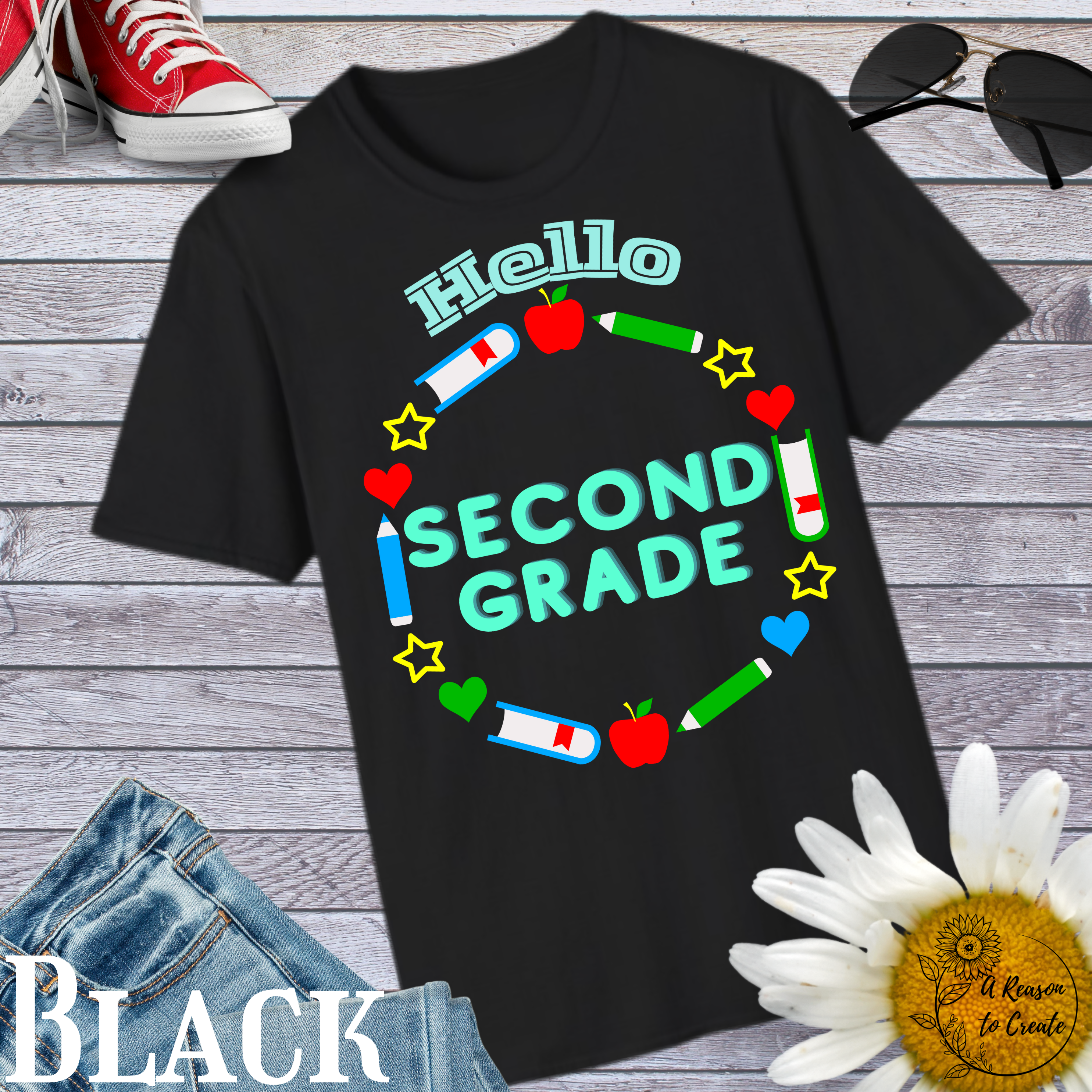 Hello Second Grade Unisex Softstyle T-Shirt, Back to School, Teacher Gift, Classroom Attire, Kids Apparel, Educational Shirt