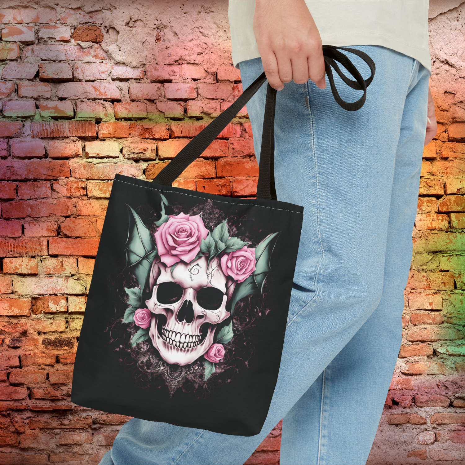 Gothic Skull Rose Tote Bag, Perfect for Halloween, Goth Lovers, Casual Outings, Eco-Friendly Shopper, Spooky Witchy Gift, dark academia product thumbnail image Gothic Skull Rose Tote Bag, Perfect for Halloween, Goth Lovers, Casual Outings, Eco-Friendly Shopper, Spooky Witchy Gift, dark academia product thumbnail image