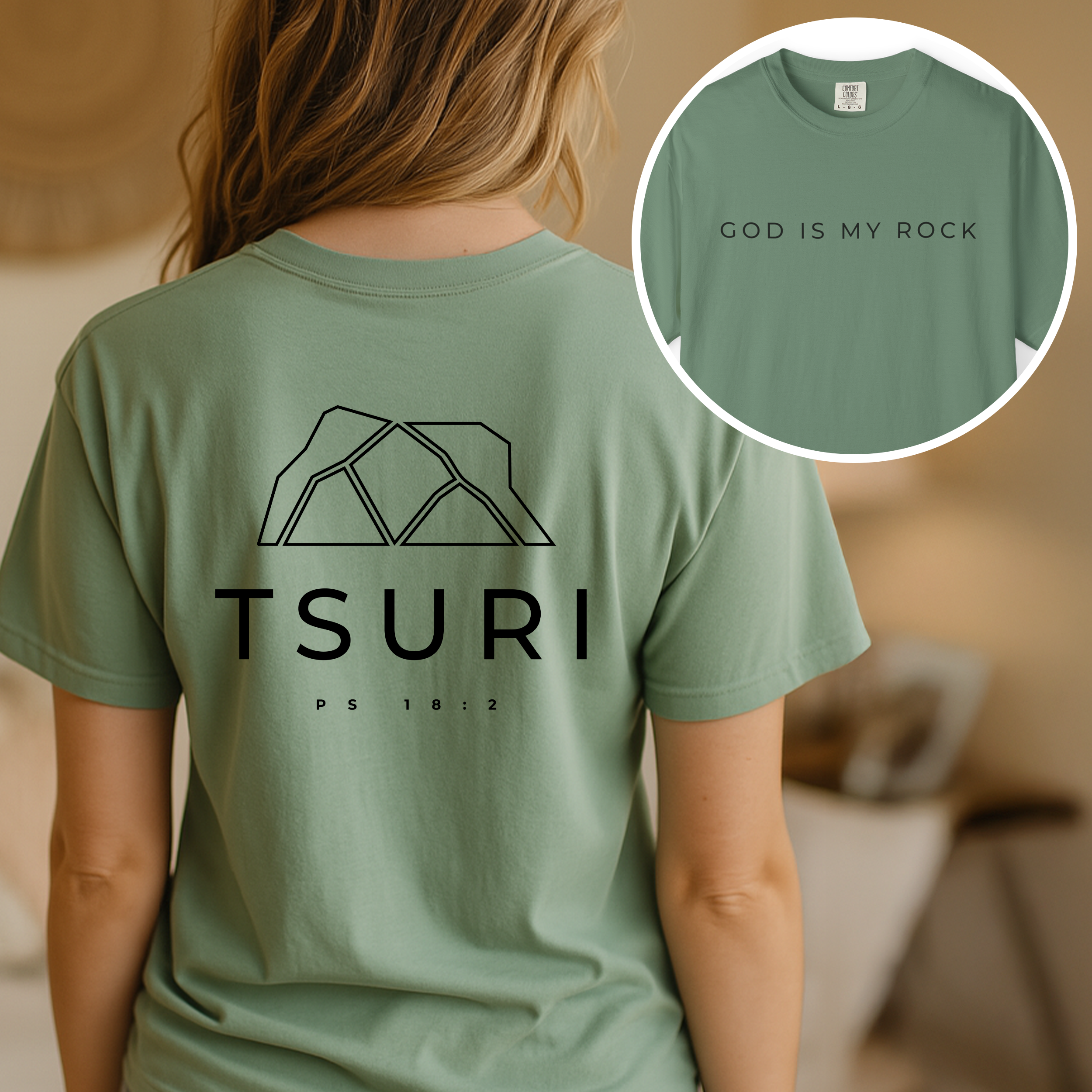 God Is My Rock - Tsuri - Psalm 18:2 - Women's Christian Tshirt product thumbnail image God Is My Rock - Tsuri - Psalm 18:2 - Women's Christian Tshirt product thumbnail image