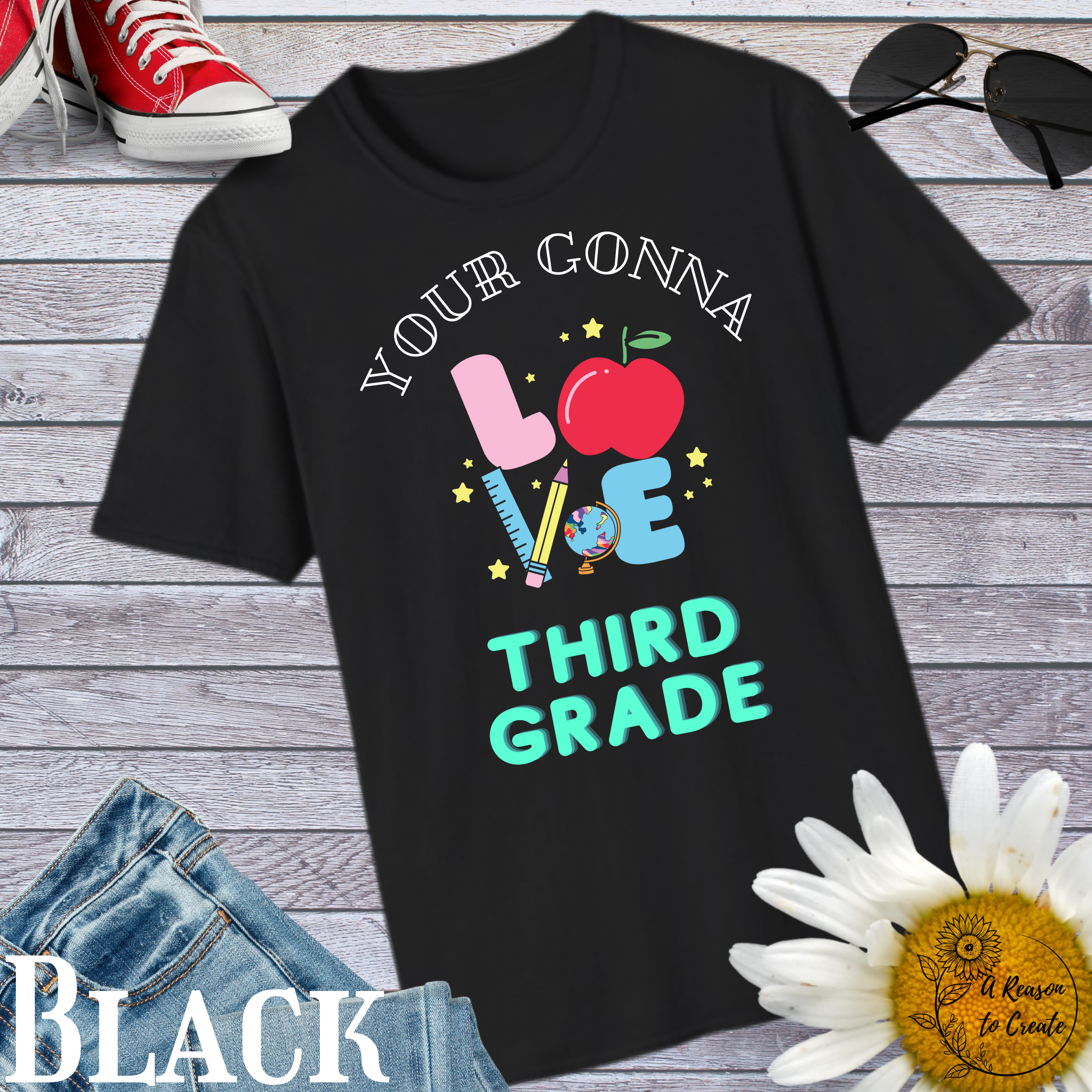 Third Grade Love Unisex T-Shirt, Teacher Gift, Back to School Apparel, Classroom Humor Shirt, Cute Kids Tee
