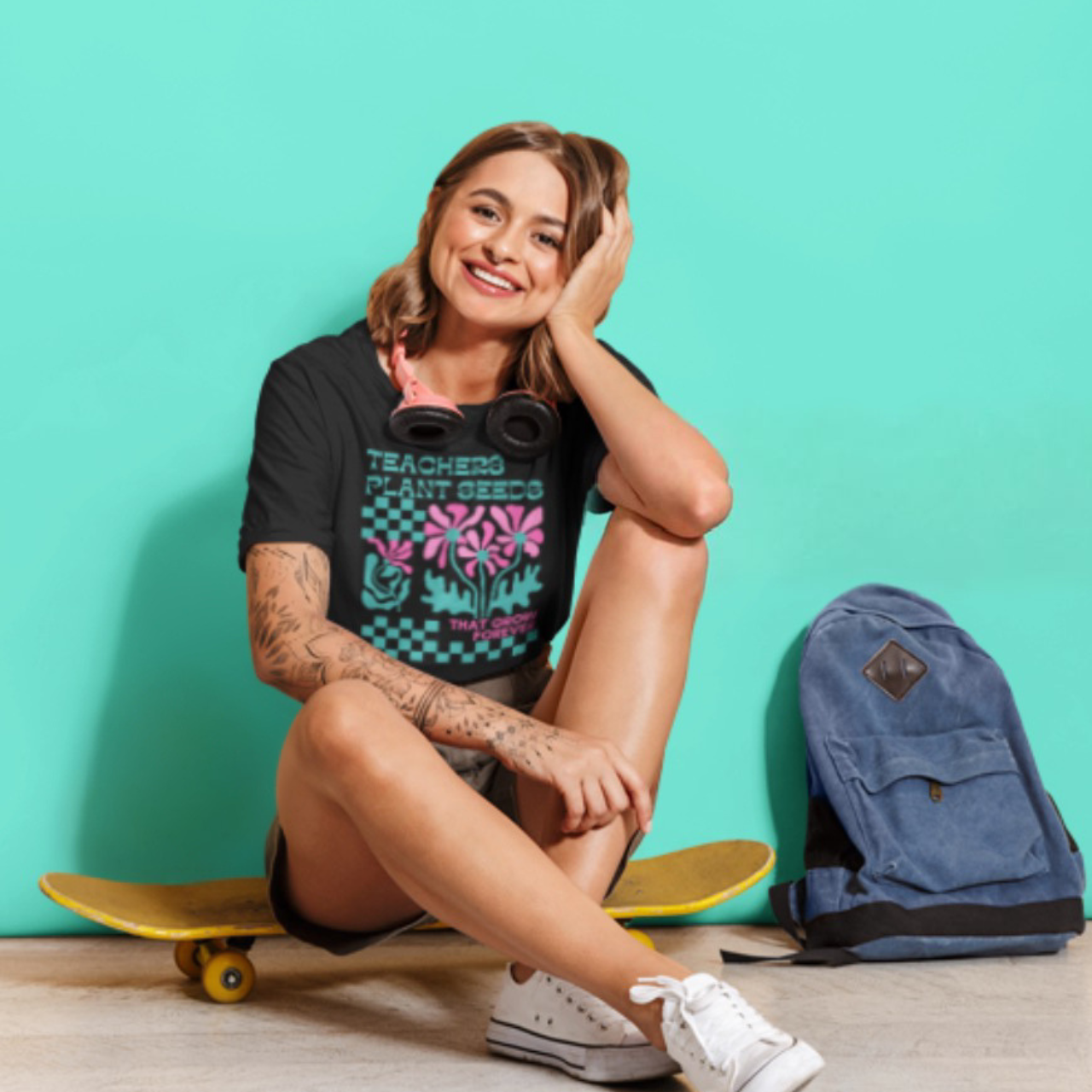 Teachers Plant Seeds That Grow Forever- Teacher Tee product thumbnail image