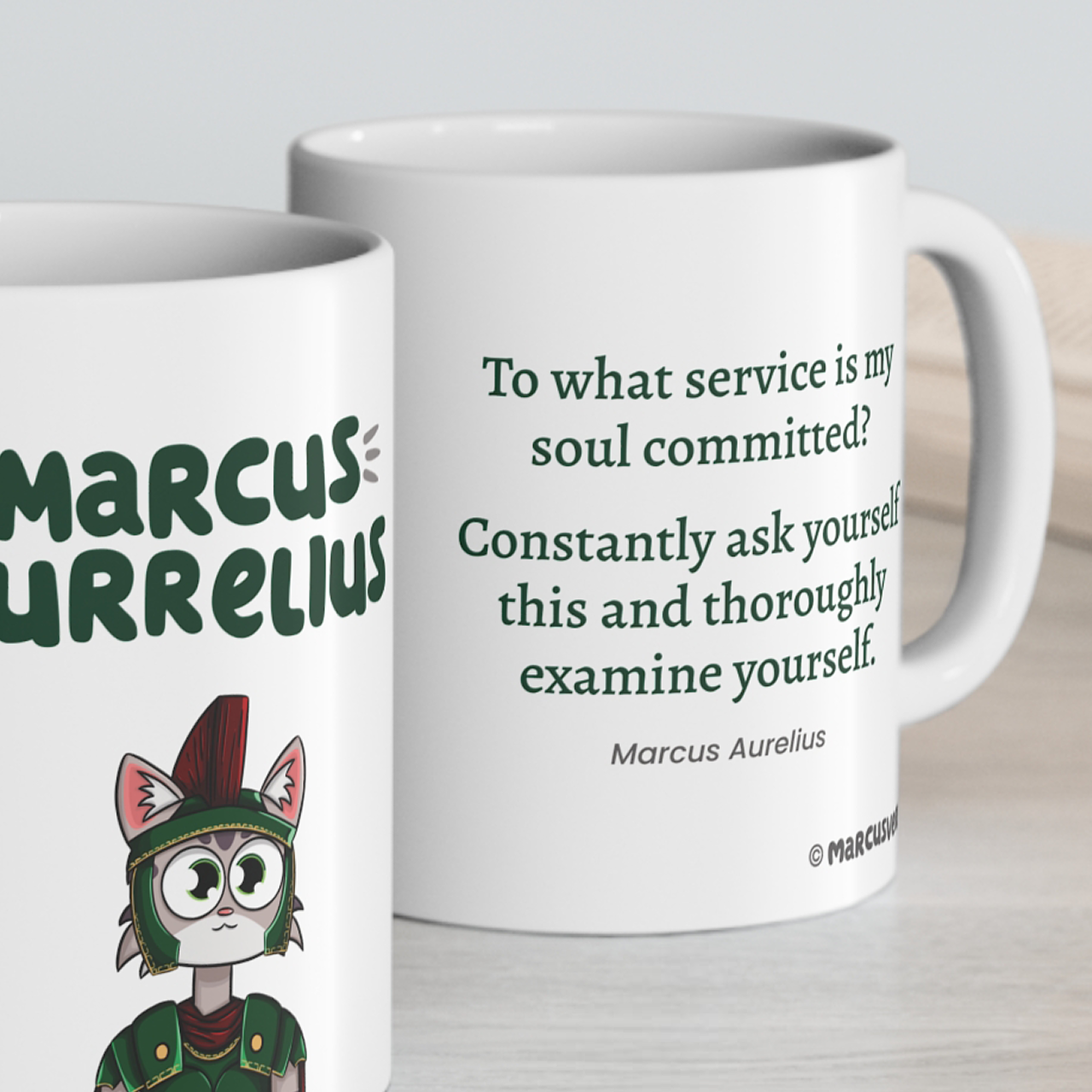 Marcus Mug - To what service is my soul committed? Constantly ask yourself this and thoroughly examine yourself.