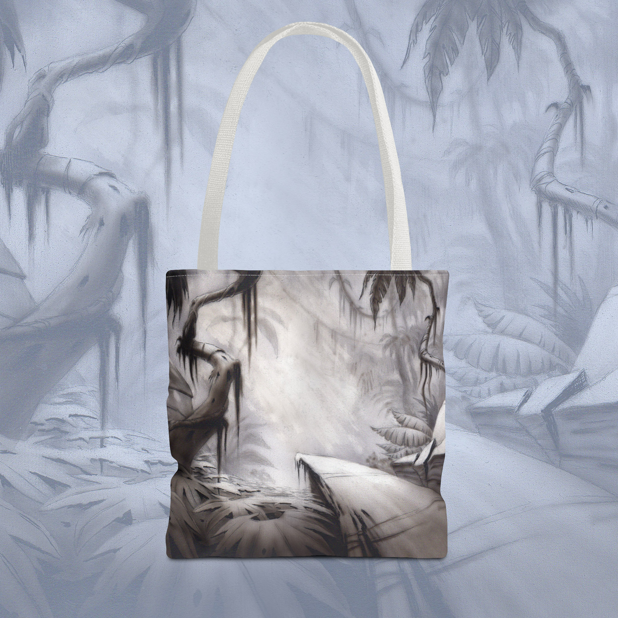 Amazon Jungle Drawing Tote Bag - Eco-Friendly Stylish Carryall product thumbnail image Amazon Jungle Drawing Tote Bag - Eco-Friendly Stylish Carryall product thumbnail image