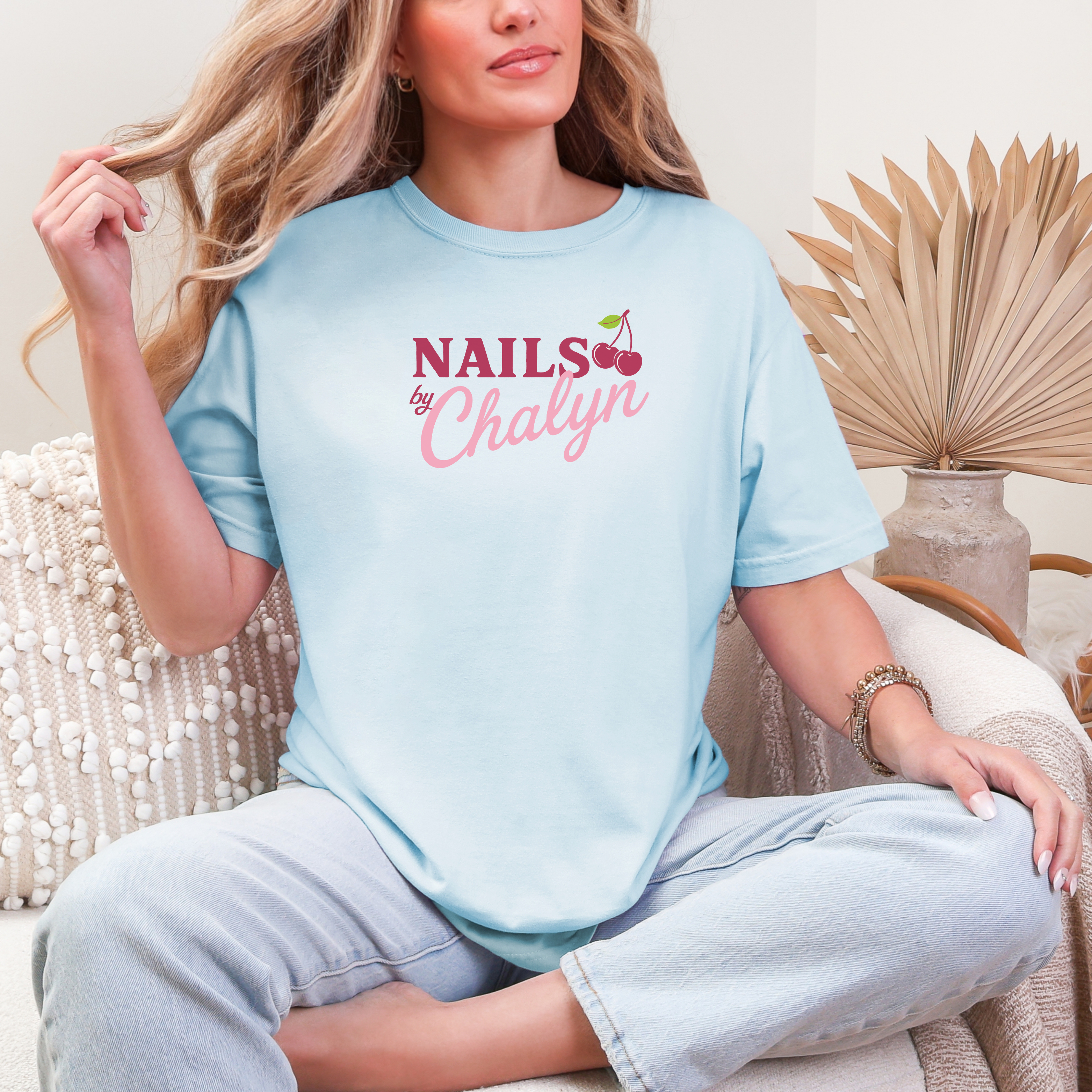 Nails by Chalyn logo; Comfort Colors Tee product thumbnail image Nails by Chalyn logo; Comfort Colors Tee product thumbnail image
