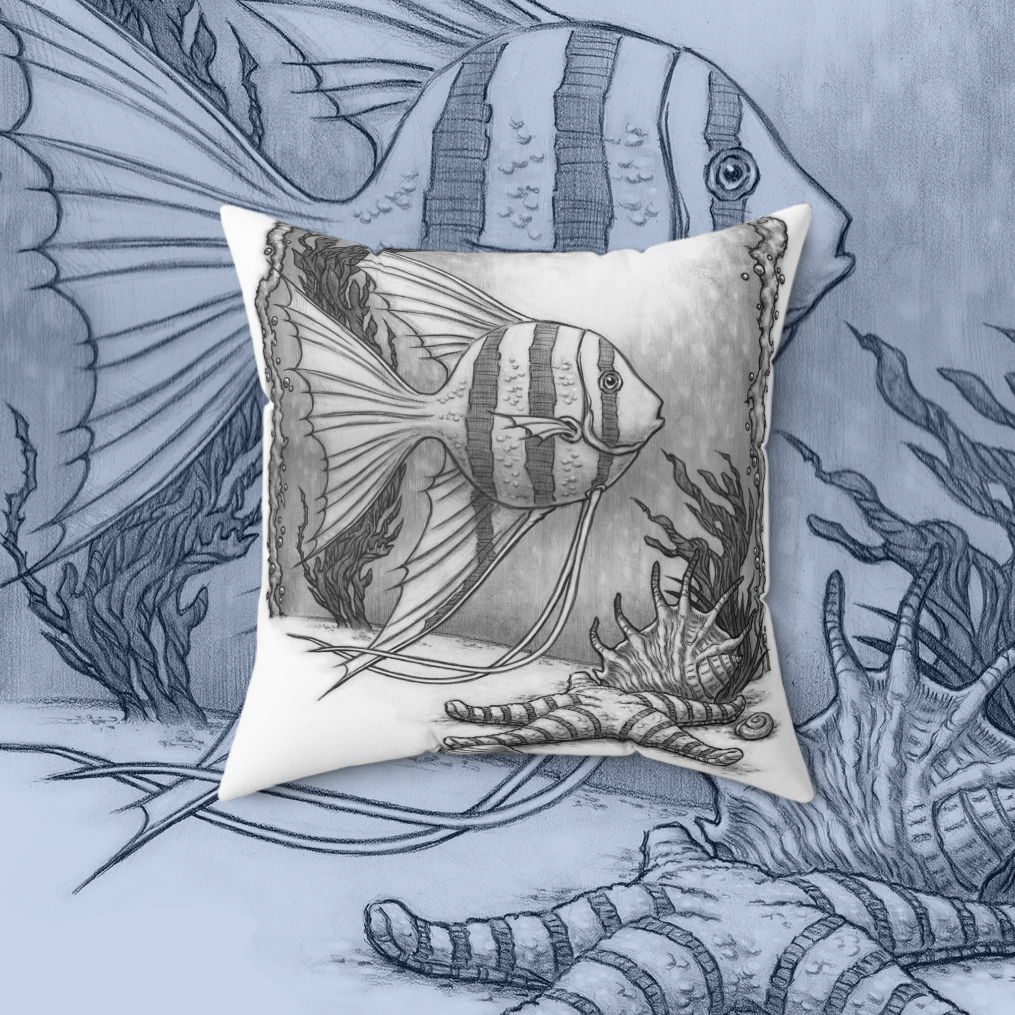 Angelfish Throw Pillow - Unique Home Decor product thumbnail image Angelfish Throw Pillow - Unique Home Decor product thumbnail image