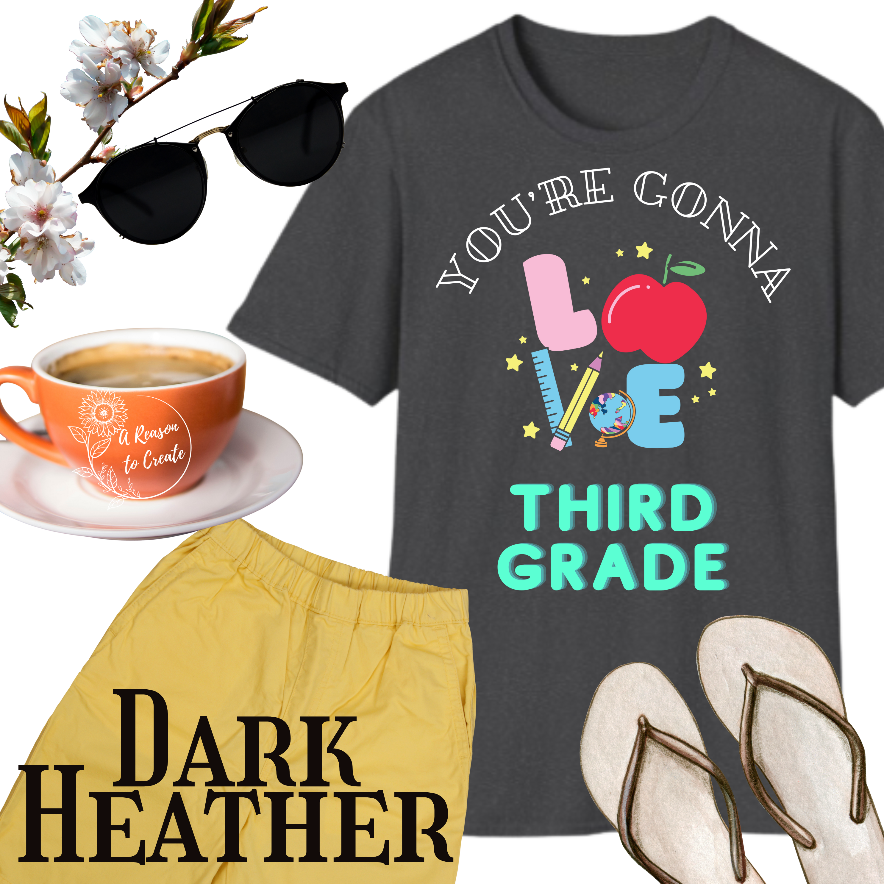 Third Grade Love Unisex T-Shirt, Teacher Gift, Back to School Apparel, Classroom Humor Shirt, Cute Kids Tee product thumbnail image