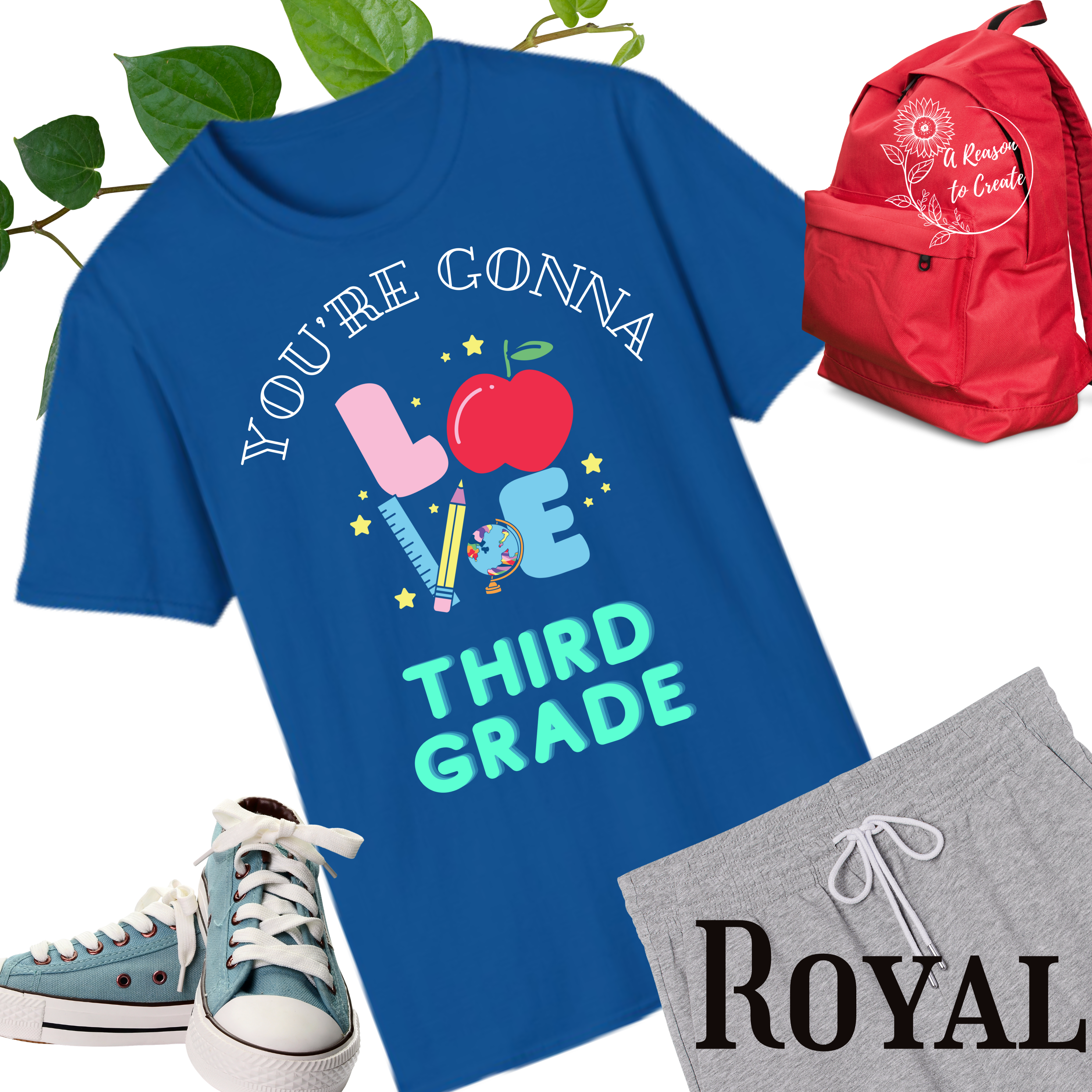 Third Grade Love Unisex T-Shirt, Teacher Gift, Back to School Apparel, Classroom Humor Shirt, Cute Kids Tee product thumbnail image