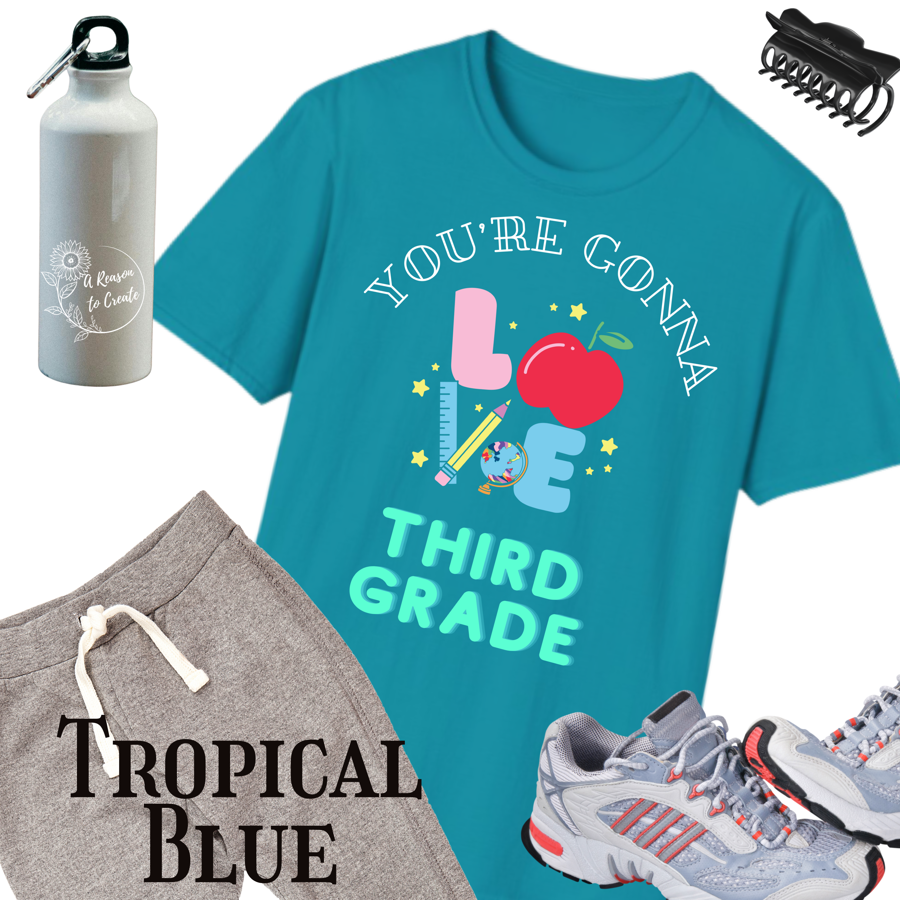 Third Grade Love Unisex T-Shirt, Teacher Gift, Back to School Apparel, Classroom Humor Shirt, Cute Kids Tee product thumbnail image