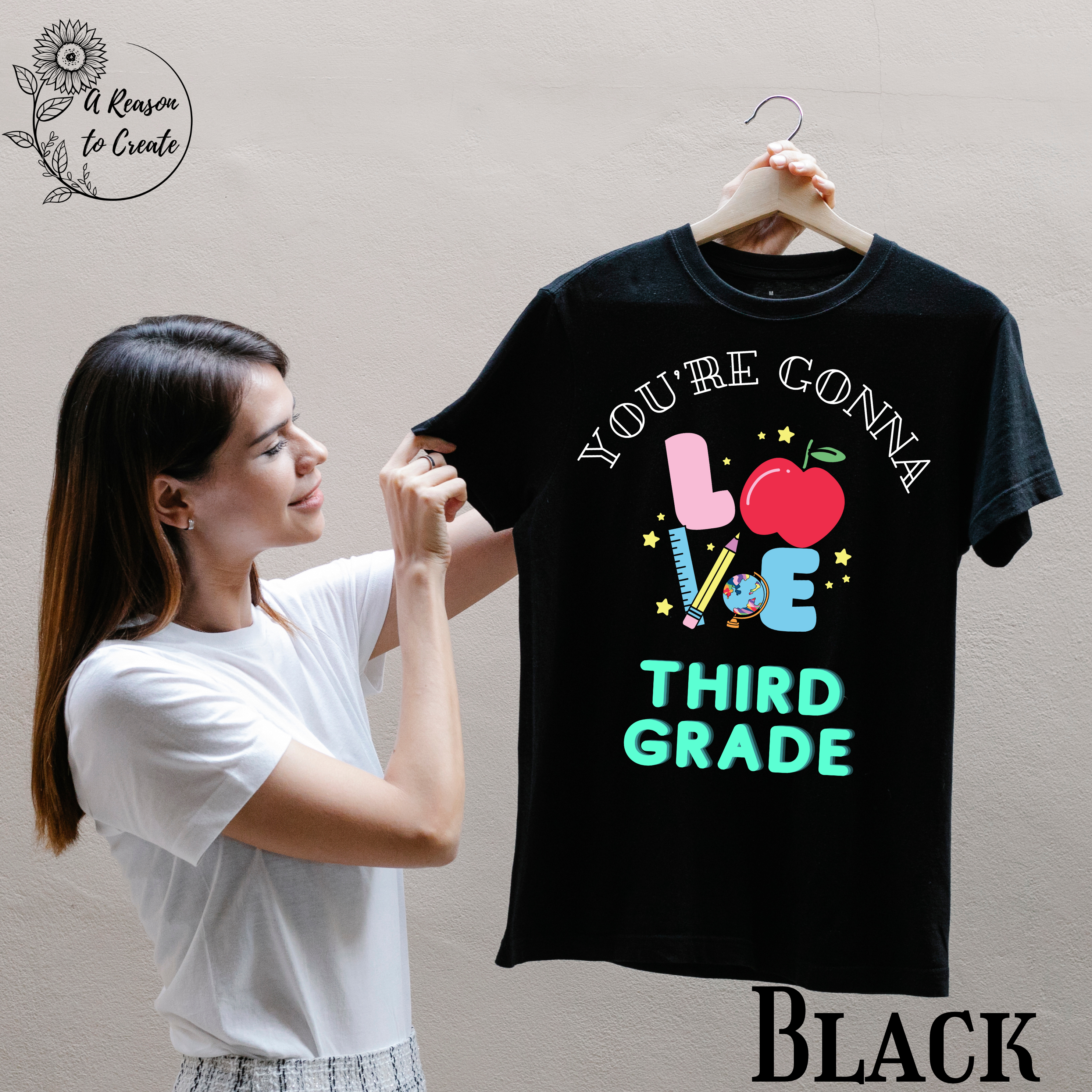 Third Grade Love Unisex T-Shirt, Teacher Gift, Back to School Apparel, Classroom Humor Shirt, Cute Kids Tee product thumbnail image
