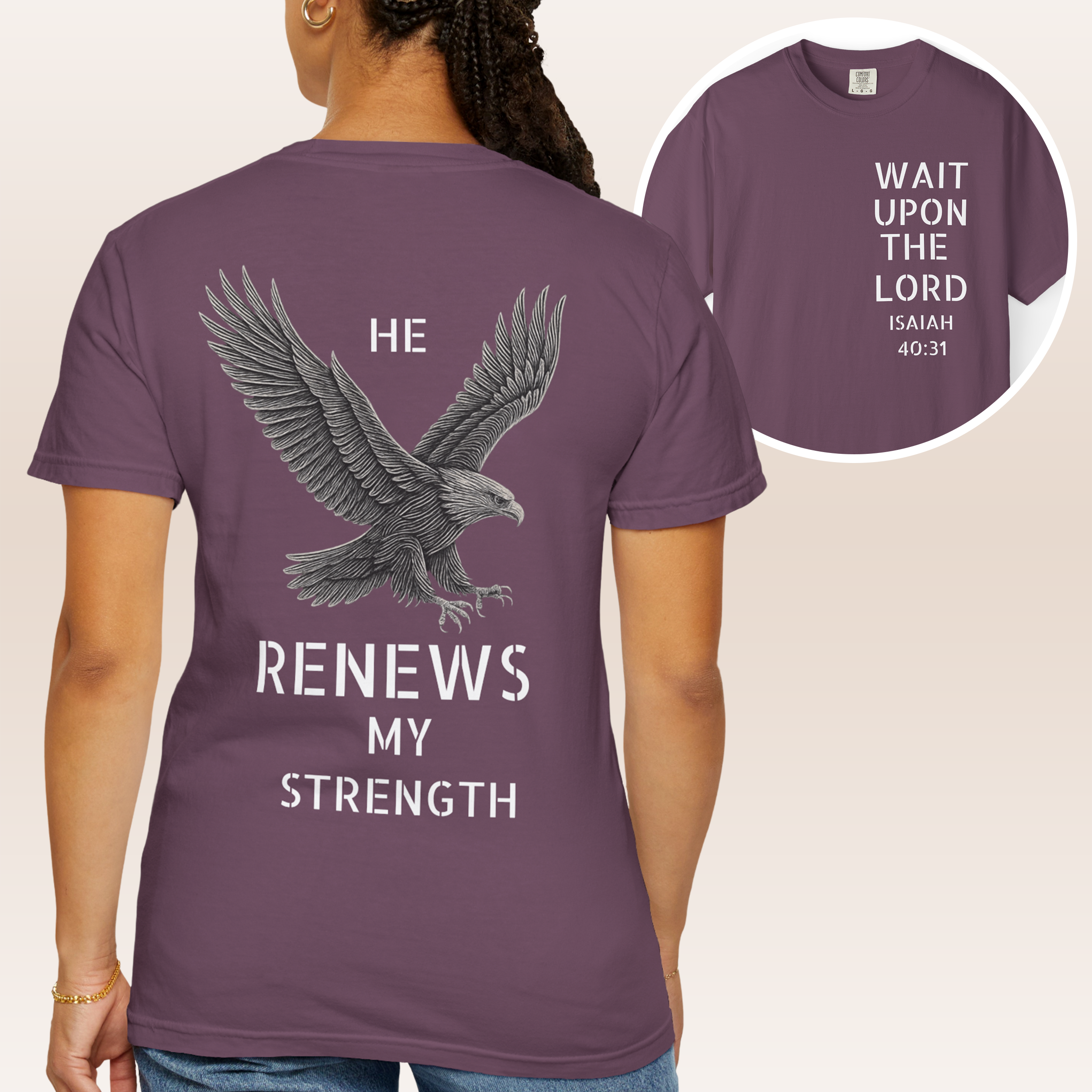 Wait upon the Lord - Isaiah 40:31 - Women's Christian T-shirt product thumbnail image Wait upon the Lord - Isaiah 40:31 - Women's Christian T-shirt product thumbnail image