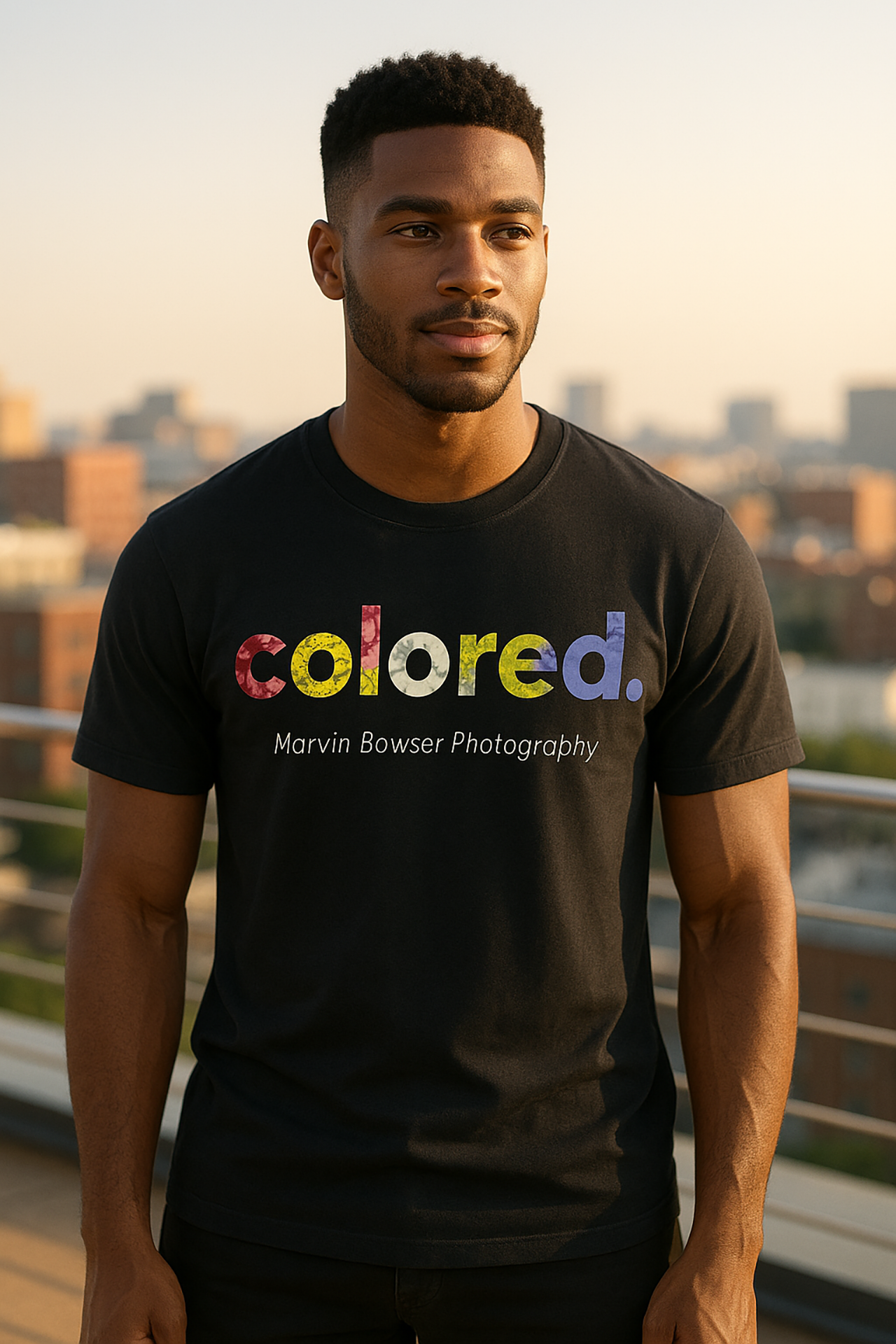 Wearable Art Photography Tee — COLORED Exhibit Cover Art