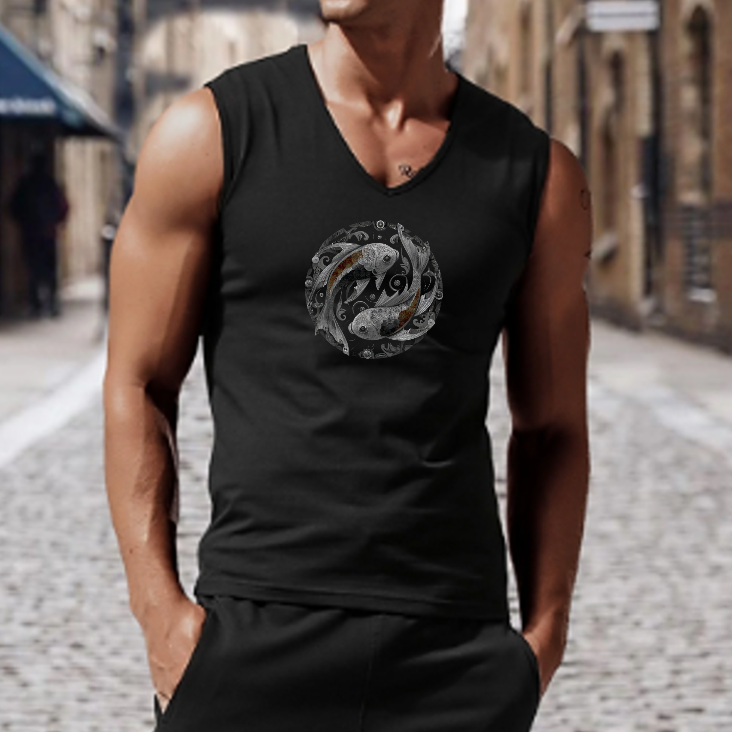 Pisces the Fish Astrological Zodiac Sign Unisex Jersey Tank product thumbnail image Pisces the Fish Astrological Zodiac Sign Unisex Jersey Tank product thumbnail image