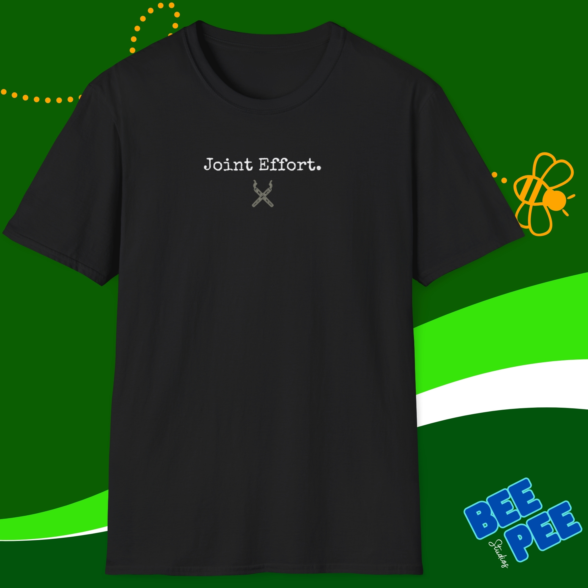 Unisex T-Shirt 'Joint Effort' Crossed Joints Quote Design product thumbnail image Unisex T-Shirt 'Joint Effort' Crossed Joints Quote Design product thumbnail image
