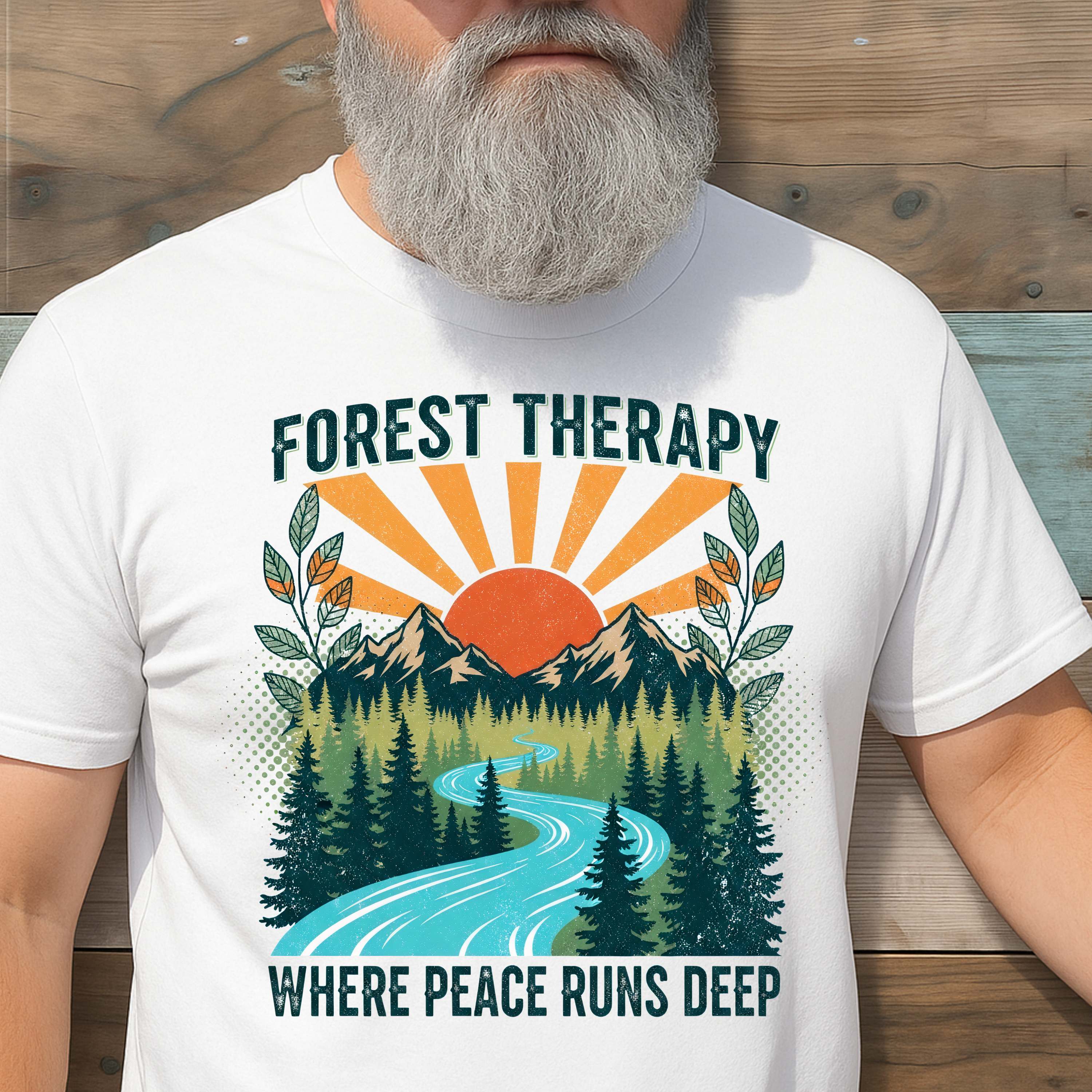 Forest Therapy Unisex T-Shirt, Nature Graphic Tee, Peaceful Vibes Shirt, Outdoor Enthusiast Gift, Summer Casual Apparel