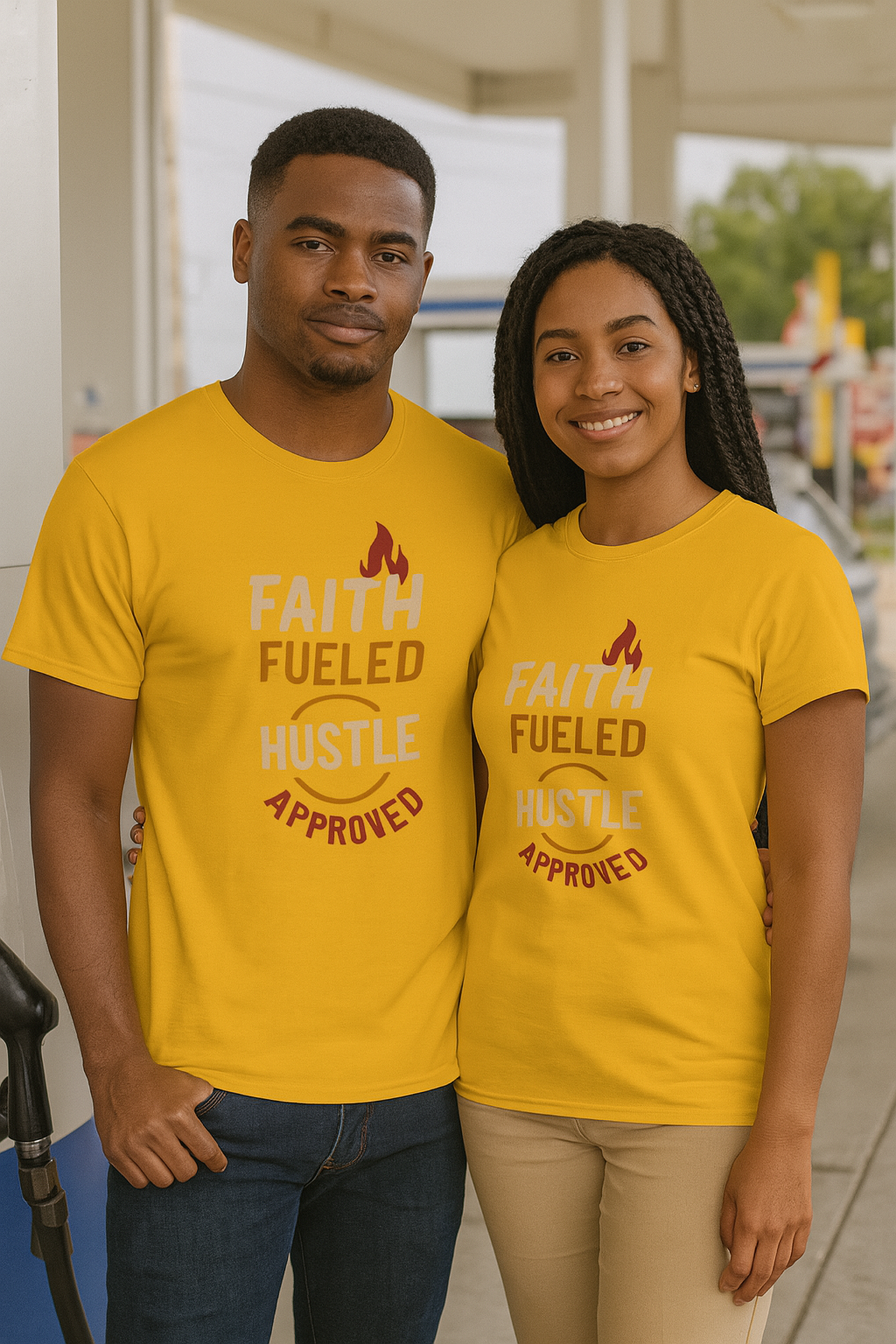 Faith-Fueled. Hustle-Approved. | Gildan 64000 Unisex Softstyle Tee