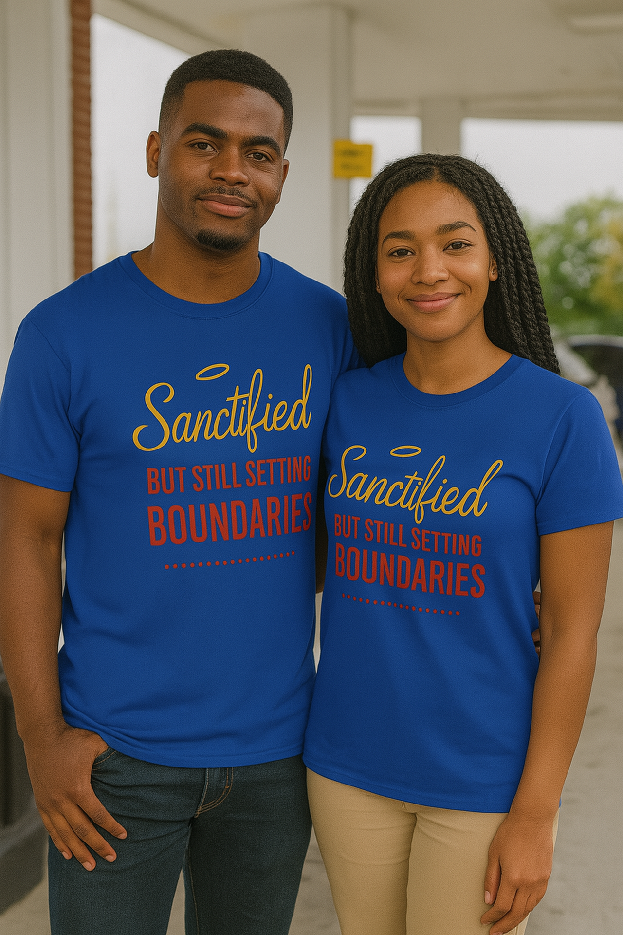 Sanctified But Still Setting Boundaries | Gildan 64000 Unisex Softstyle Tee
