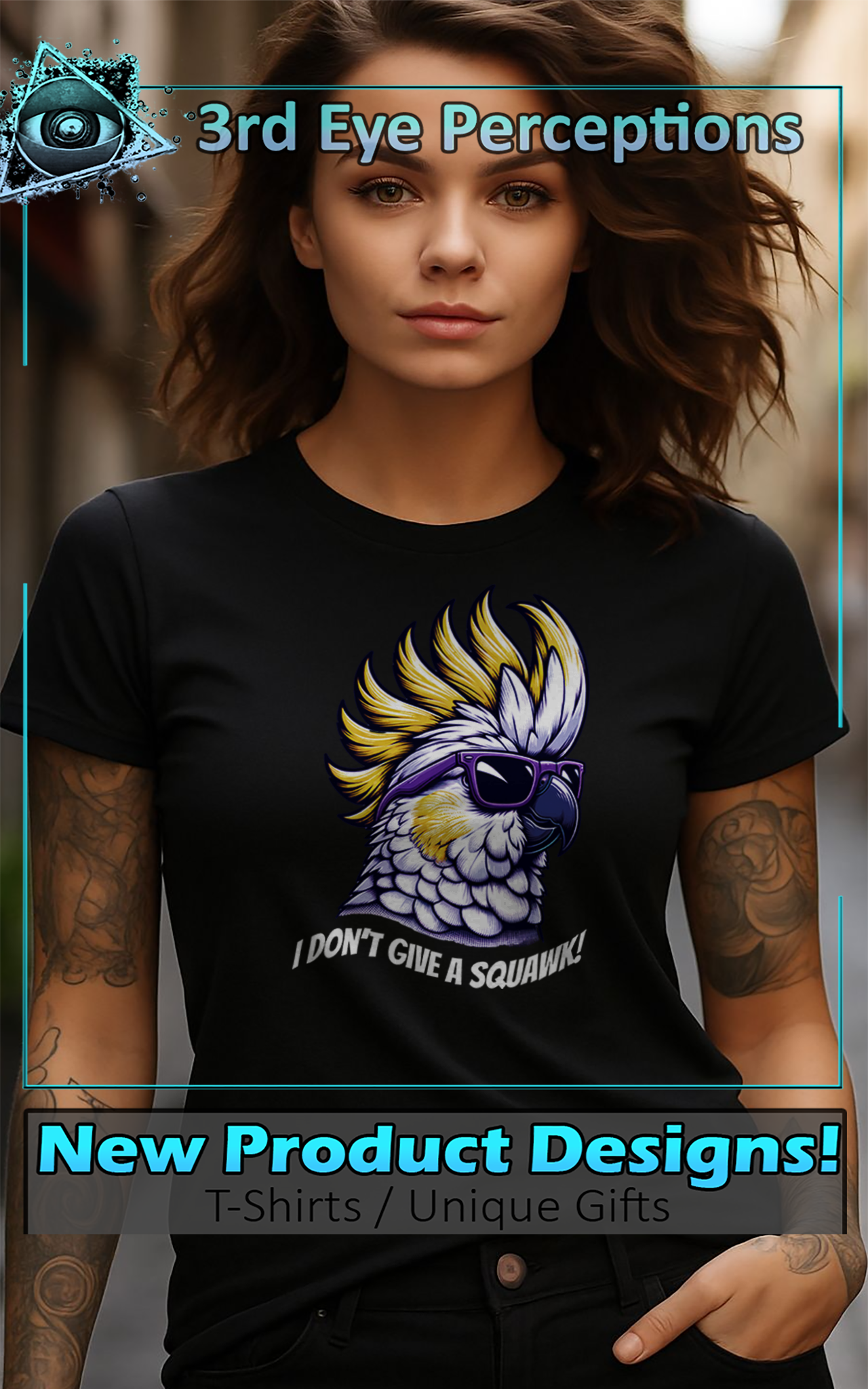 Funny Sunglasses Y2k Parrot Cockatoo Bird I Don't Give A Squawk! Funny Sunglasses Y2k Parrot Cockatoo Bird I Don't Give A Squawk!