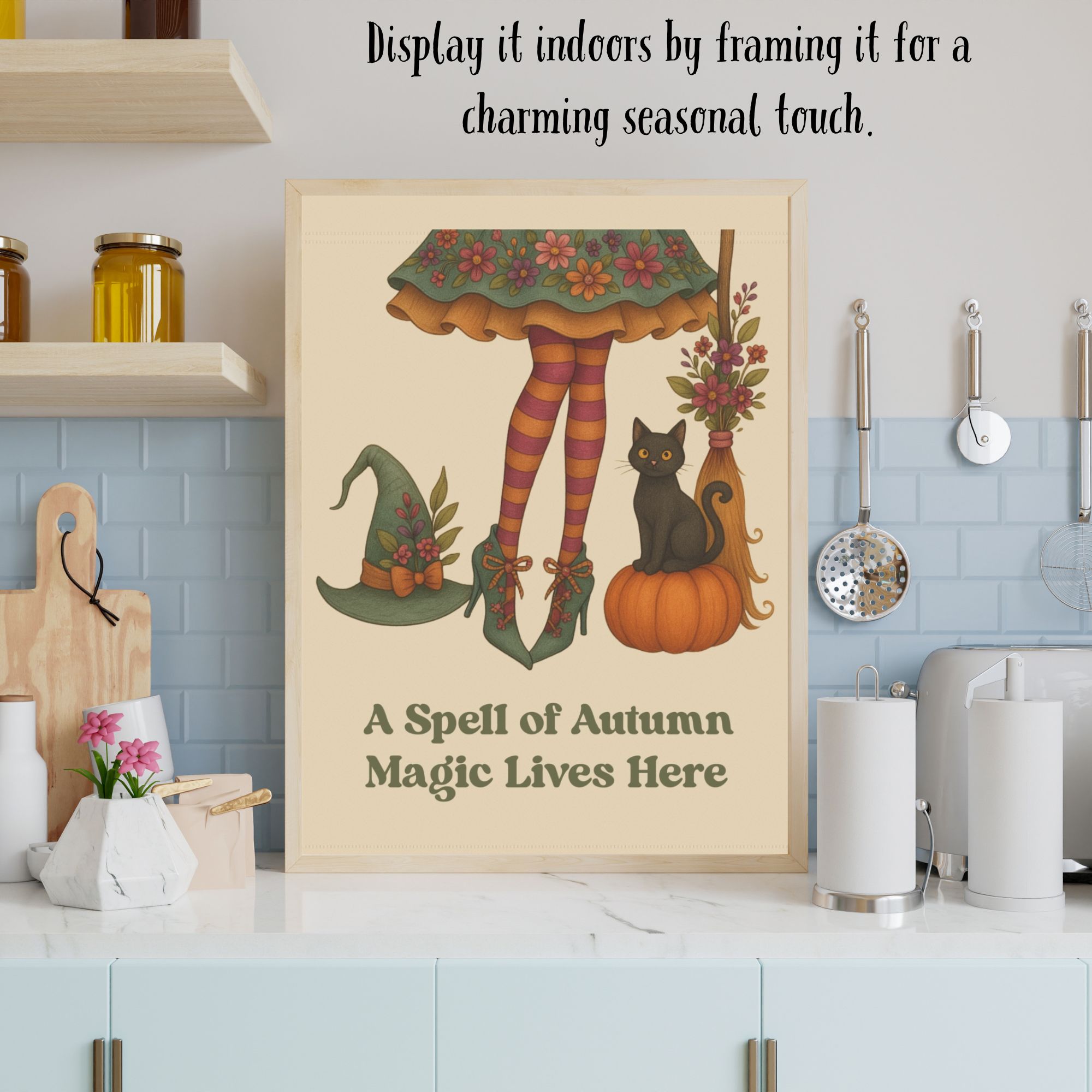 Floral Witch Legs House Flag product thumbnail image Floral Witch Legs House Flag product thumbnail image