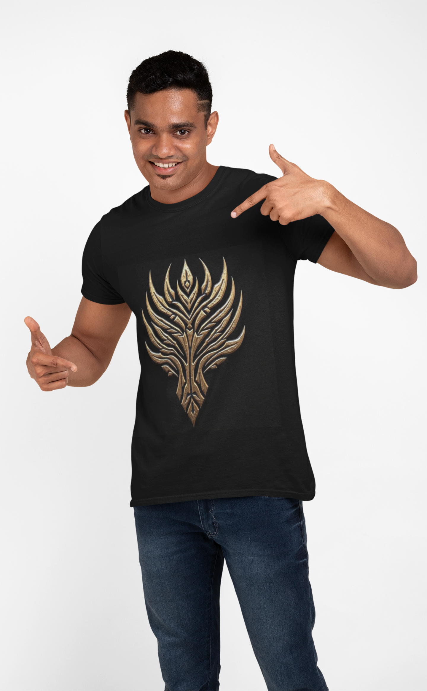 Bold Tribal Graphic Unisex Softstyle T-Shirt | Unique Gift, Casual Wear, Gamer Apparel, Trendy Fashion, Everyday Comfort product thumbnail image Bold Tribal Graphic Unisex Softstyle T-Shirt | Unique Gift, Casual Wear, Gamer Apparel, Trendy Fashion, Everyday Comfort product thumbnail image