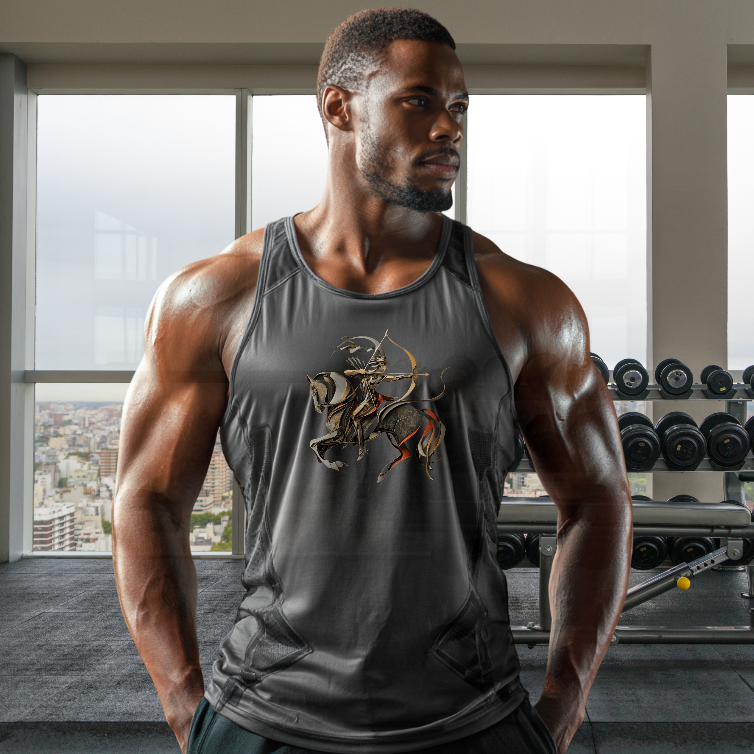 Sagittarius Astrological Sign Unisex Jersey Tank product thumbnail image Sagittarius Astrological Sign Unisex Jersey Tank product thumbnail image