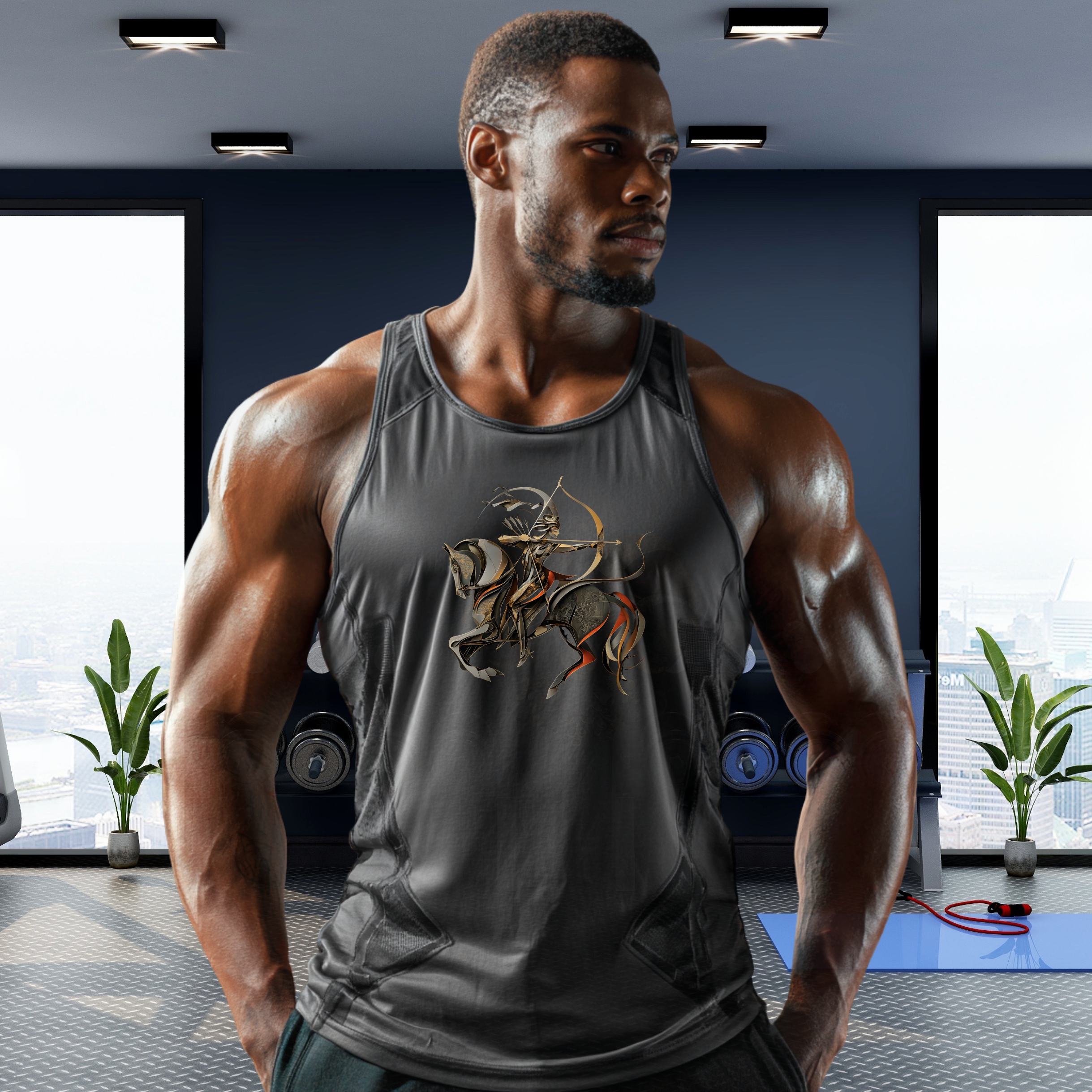 Sagittarius Astrological Sign Unisex Jersey Tank product thumbnail image Sagittarius Astrological Sign Unisex Jersey Tank product thumbnail image