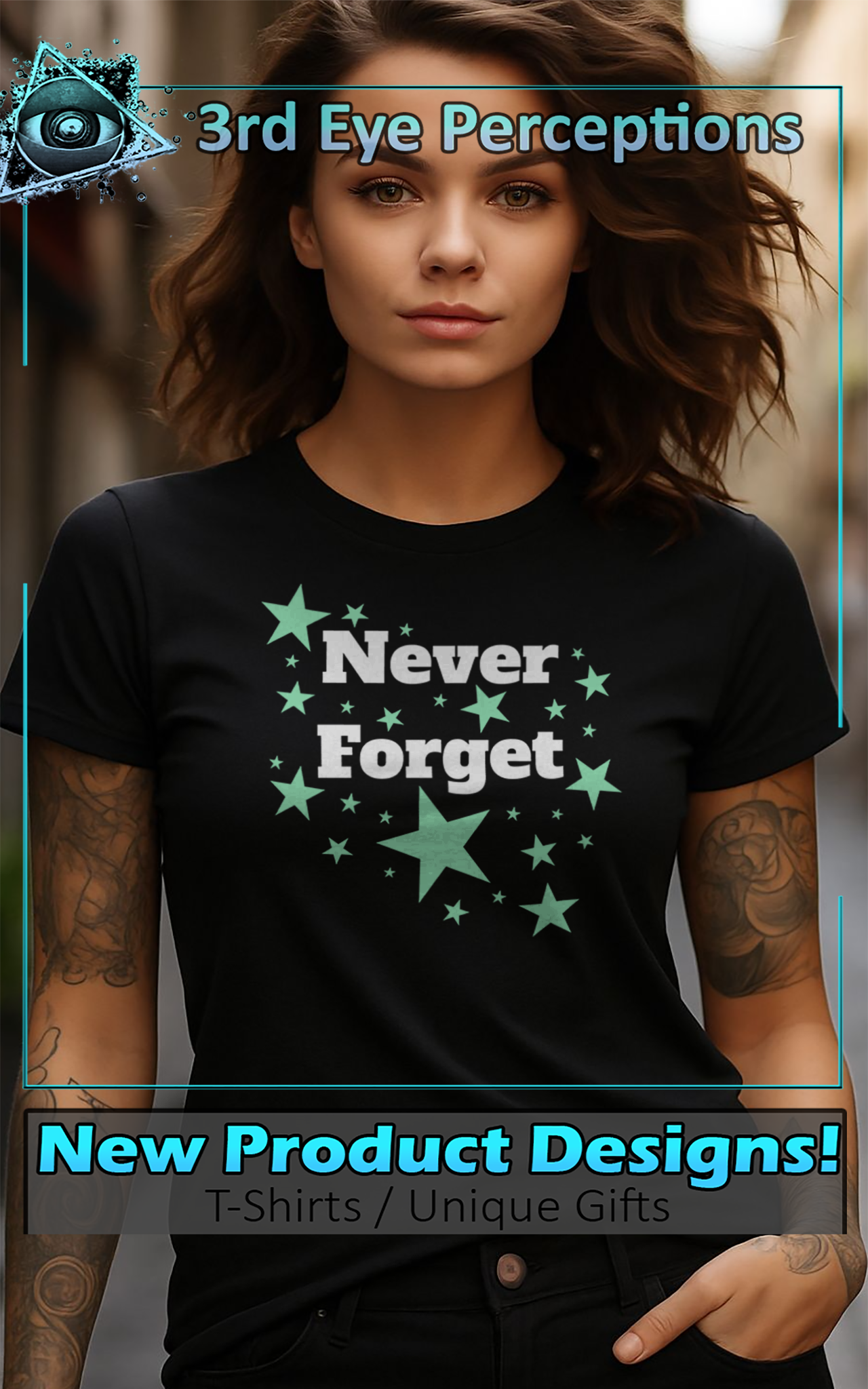 Vintage Never Forget Glow Dark Stars