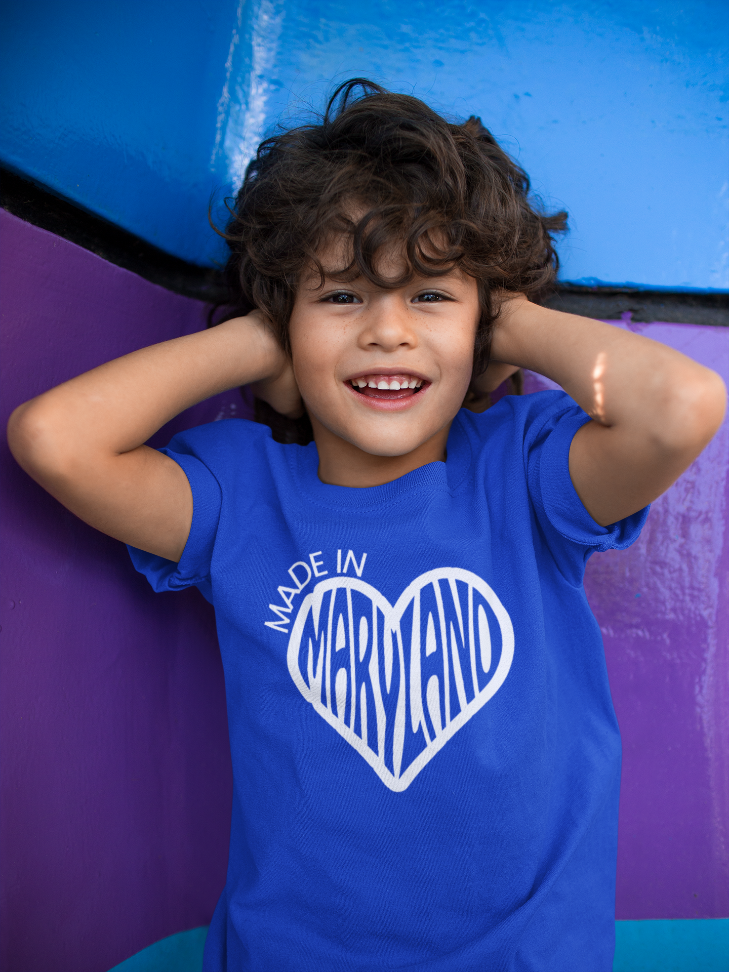 "Made in Maryland" Kids Tee, Cute State Shirt, Children's Gift, Maryland Pride T-Shirt, Summer Wear, Youth Apparel