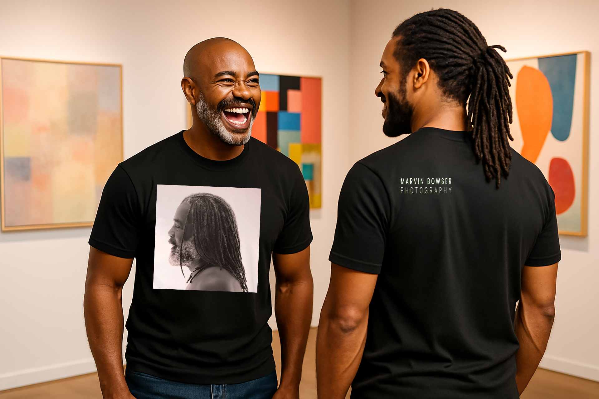 Black &amp; White Cameo Art Tee — Wearable Art product thumbnail image