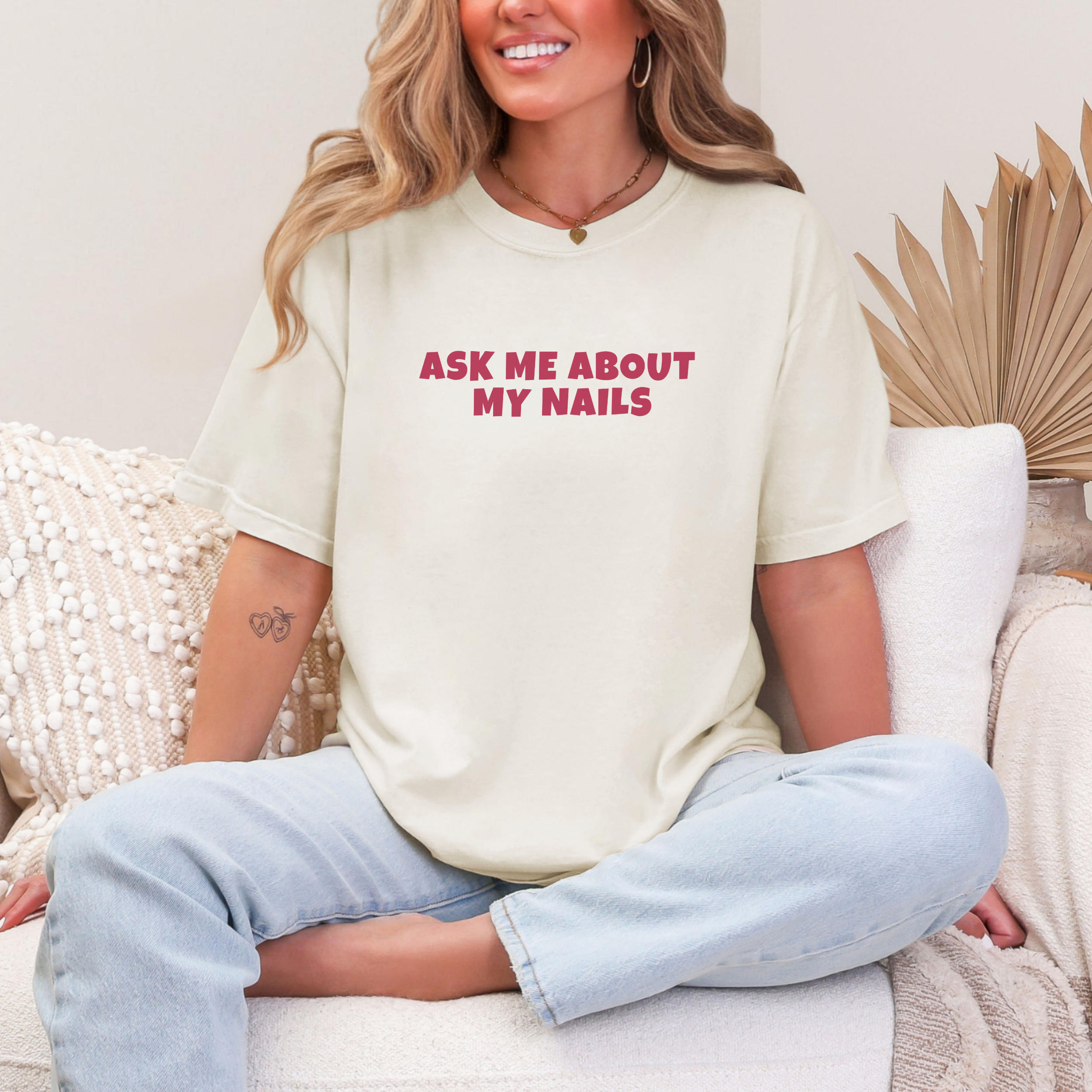 Ask Me about my Nails, Comfort Colors Tee product thumbnail image Ask Me about my Nails, Comfort Colors Tee product thumbnail image