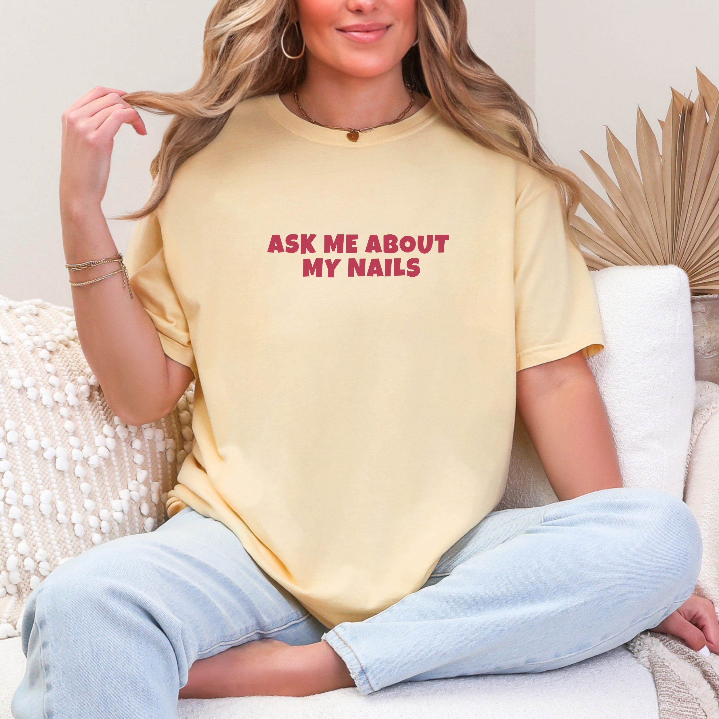 Ask Me about my Nails, Comfort Colors Tee product thumbnail image Ask Me about my Nails, Comfort Colors Tee product thumbnail image