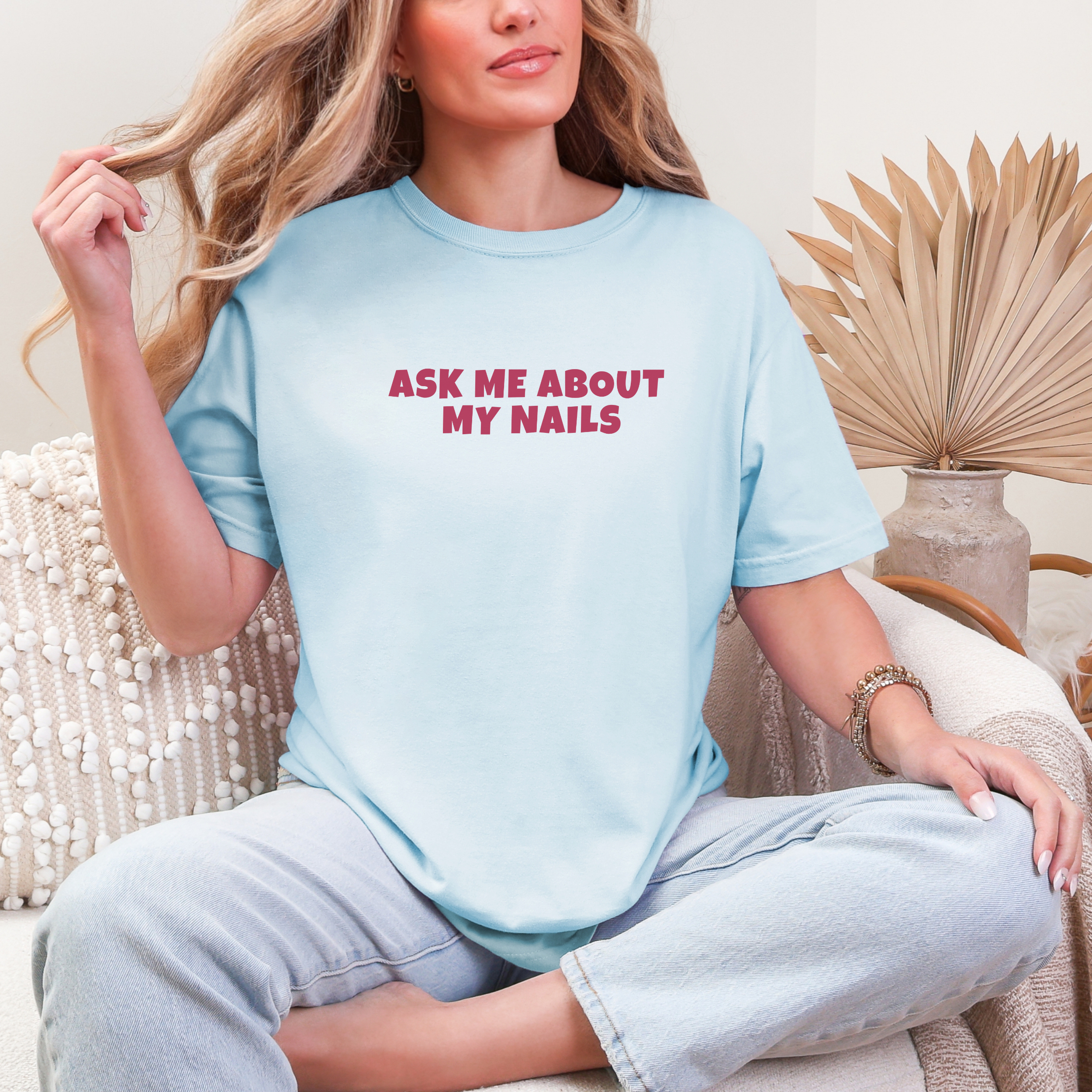 Ask Me about my Nails, Comfort Colors Tee product thumbnail image Ask Me about my Nails, Comfort Colors Tee product thumbnail image