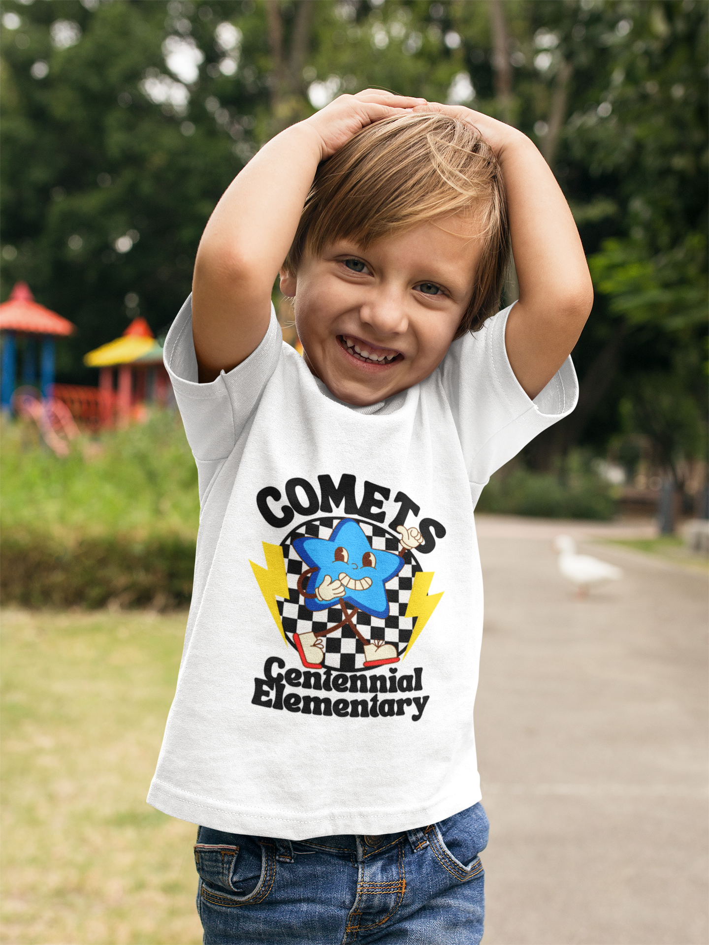 Centennial Comets Kids Tee, School Spirit Shirt, Kids Graphic Tee, Fun Playwear, Comets Merchandise, Birthday Gift for Kids product thumbnail image Centennial Comets Kids Tee, School Spirit Shirt, Kids Graphic Tee, Fun Playwear, Comets Merchandise, Birthday Gift for Kids product thumbnail image