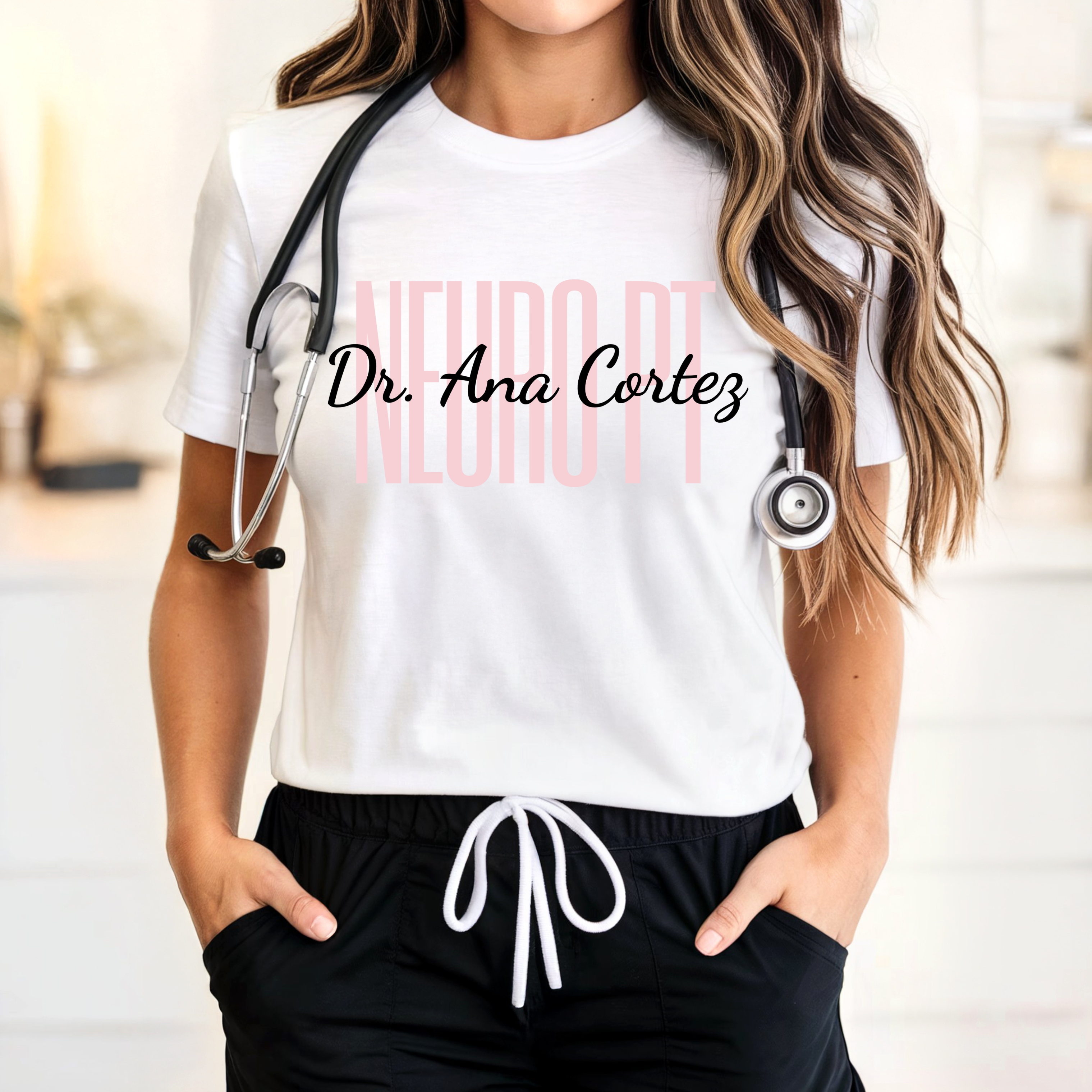 Custom Neuro PT T-Shirt - Customized with Name for DPT PT, Personalized Physio Apparel, Physical Therapy, Gift for Therapist Graduation product thumbnail image