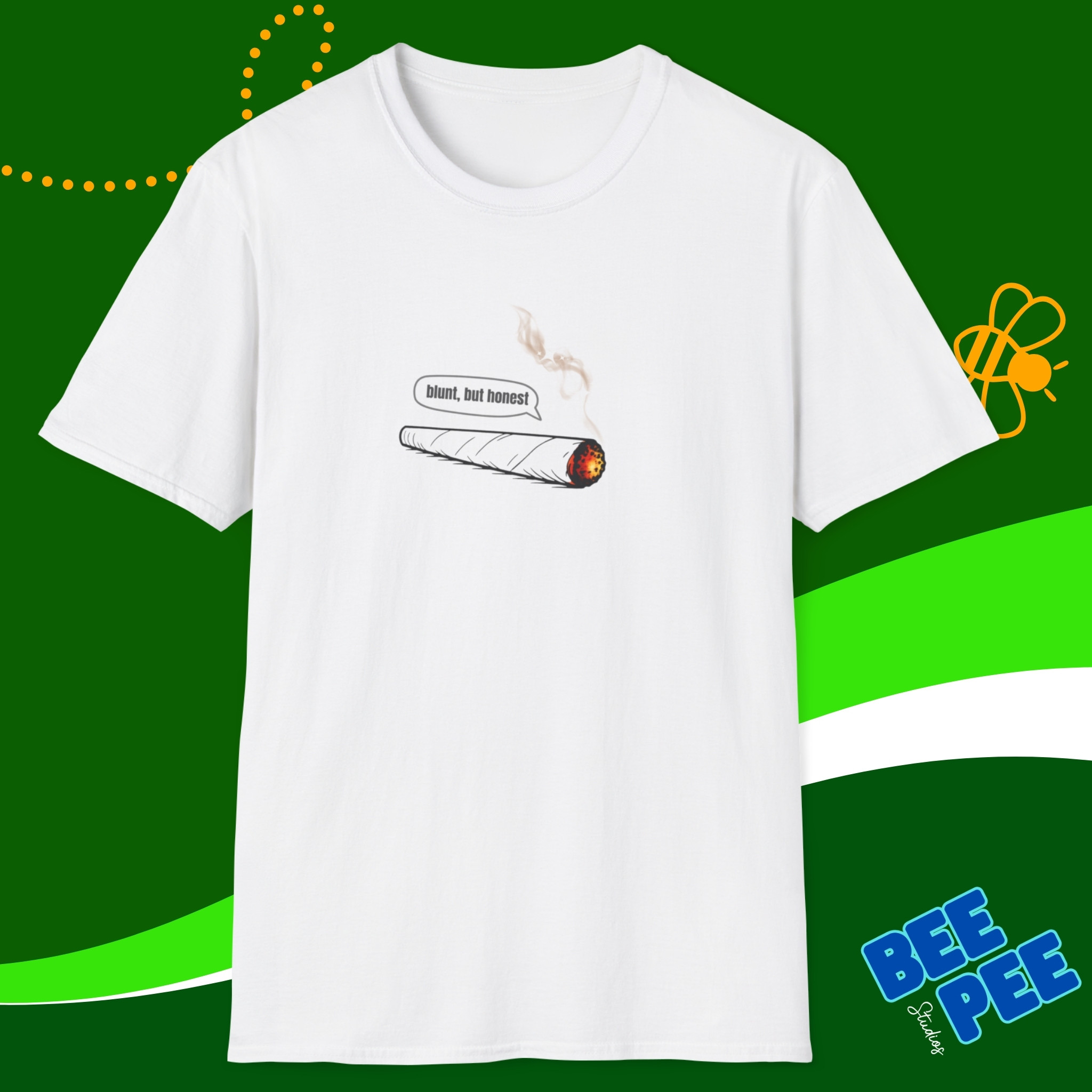 'Blunt but Honest' Cannabis Enthusiast Tee product thumbnail image 'Blunt but Honest' Cannabis Enthusiast Tee product thumbnail image