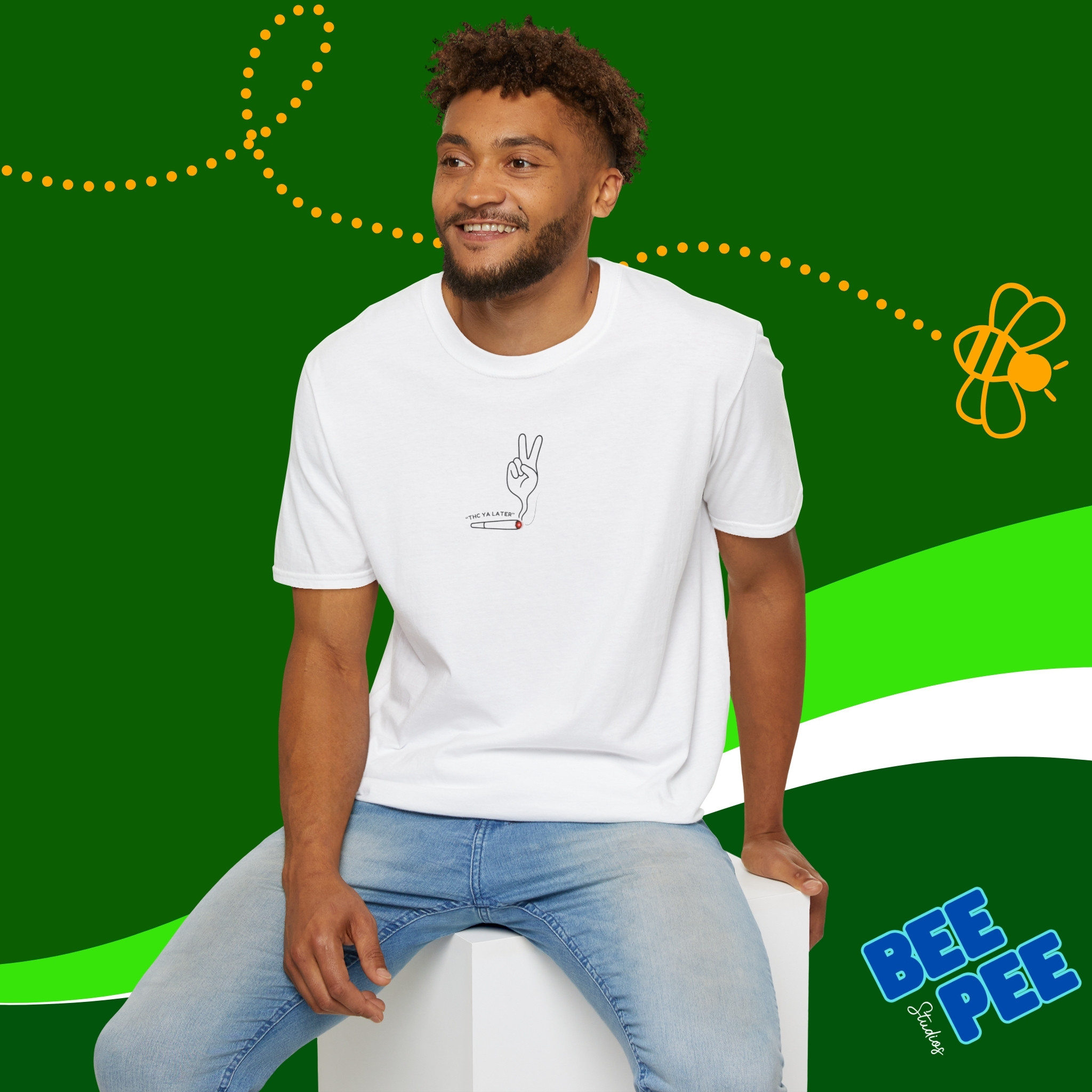 'THC Ya Later' Cannabis Enthusiast Smoke Hand Design product thumbnail image 'THC Ya Later' Cannabis Enthusiast Smoke Hand Design product thumbnail image