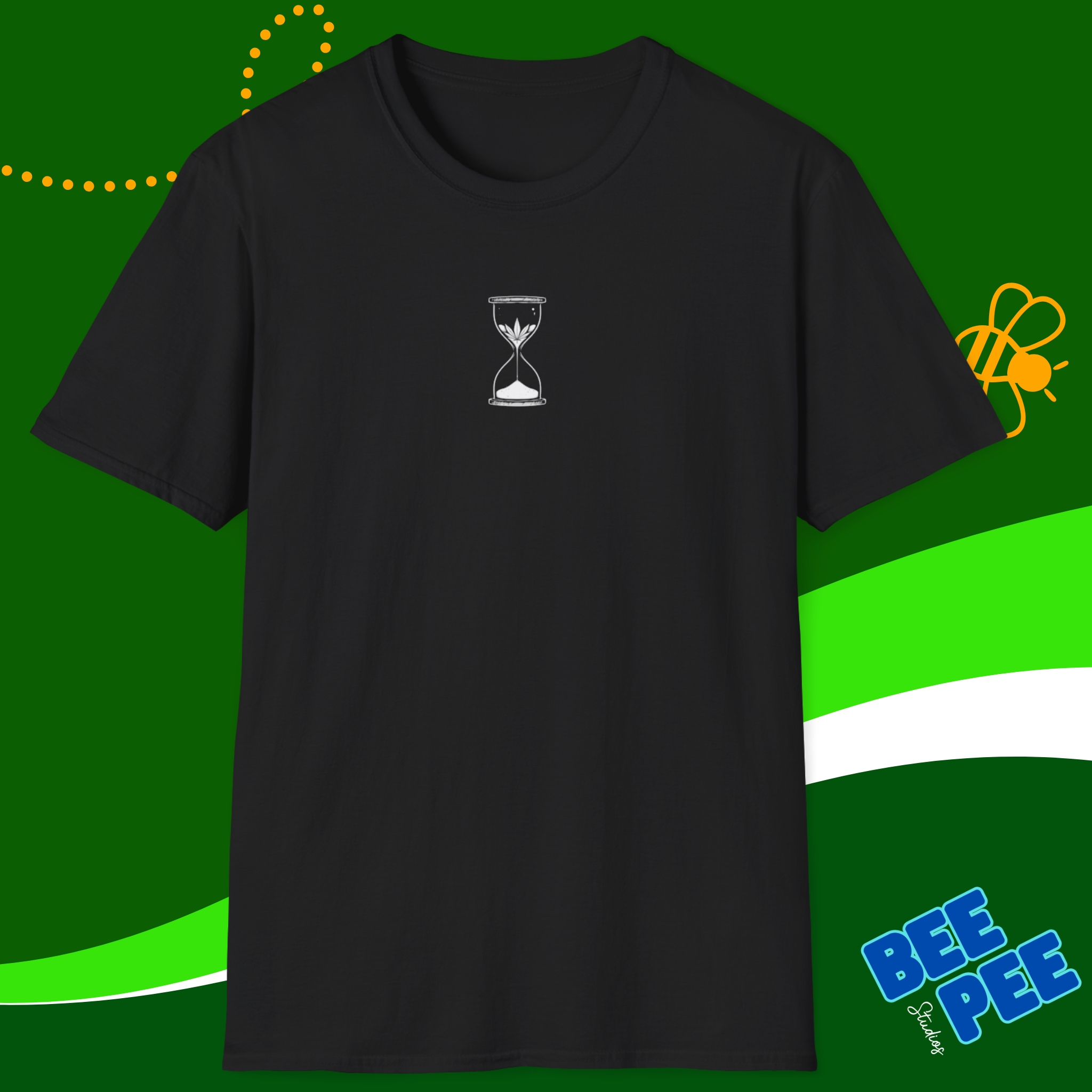 Cannabis Leaf Hourglass Unisex Tee - Perfect Gift for Indica Strain Lovers