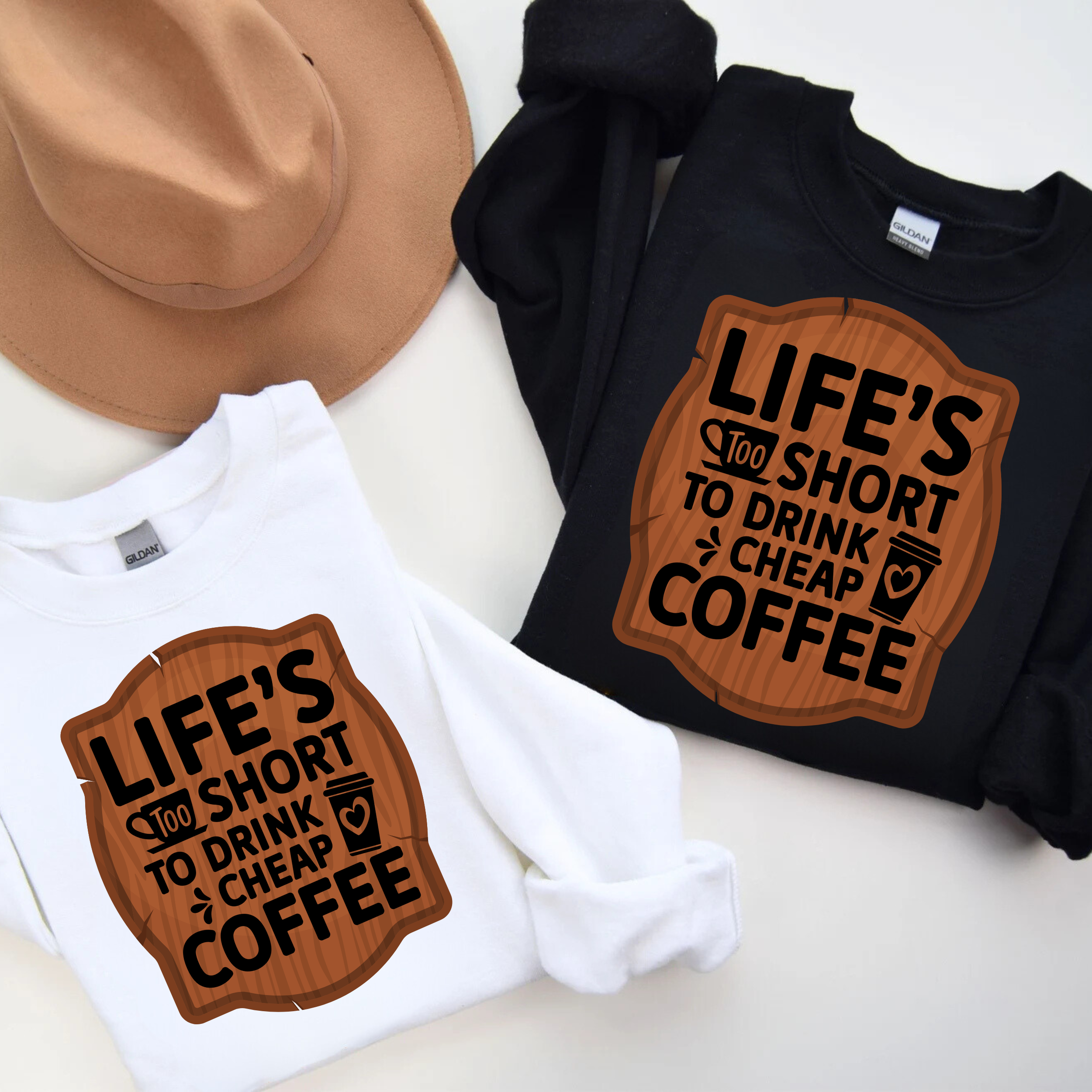 Life's Too Short- Coffee Lover T-Shirt, Gift for Baristas, Life's Short Tee, Unisex Jersey Tee, Coffee Addict Shirt, Casual Wear product thumbnail image