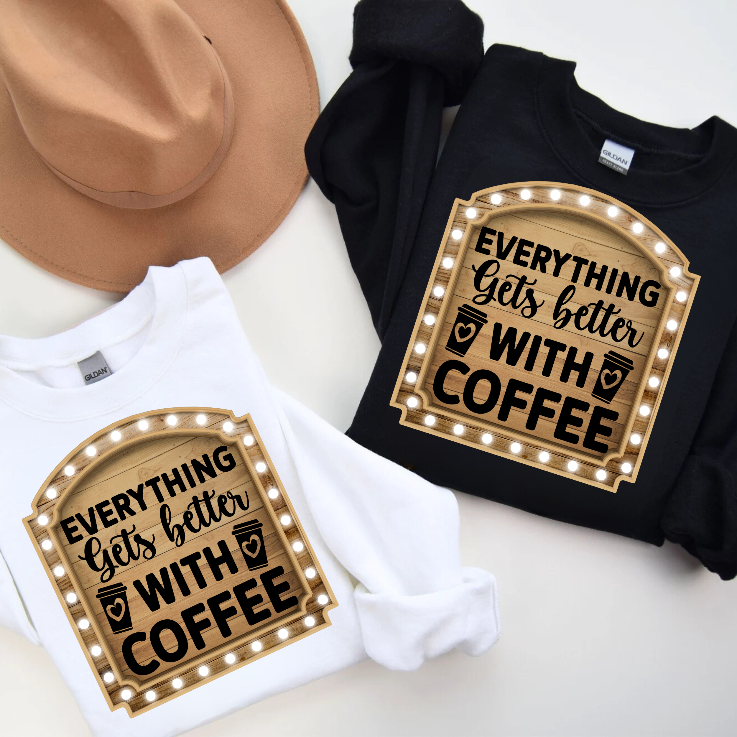 Everything Gets Better with Coffee, Gift for Baristas, Casual Wear, Coffee Gifts, Fun Daily Shirt