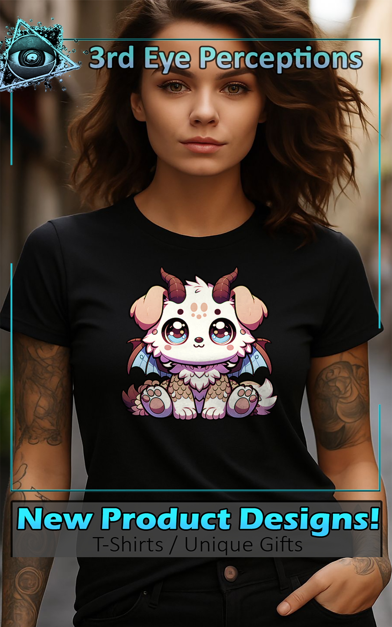 Cute Kawaii Little Baby Dragon Puppy Fantasy Pet Animal