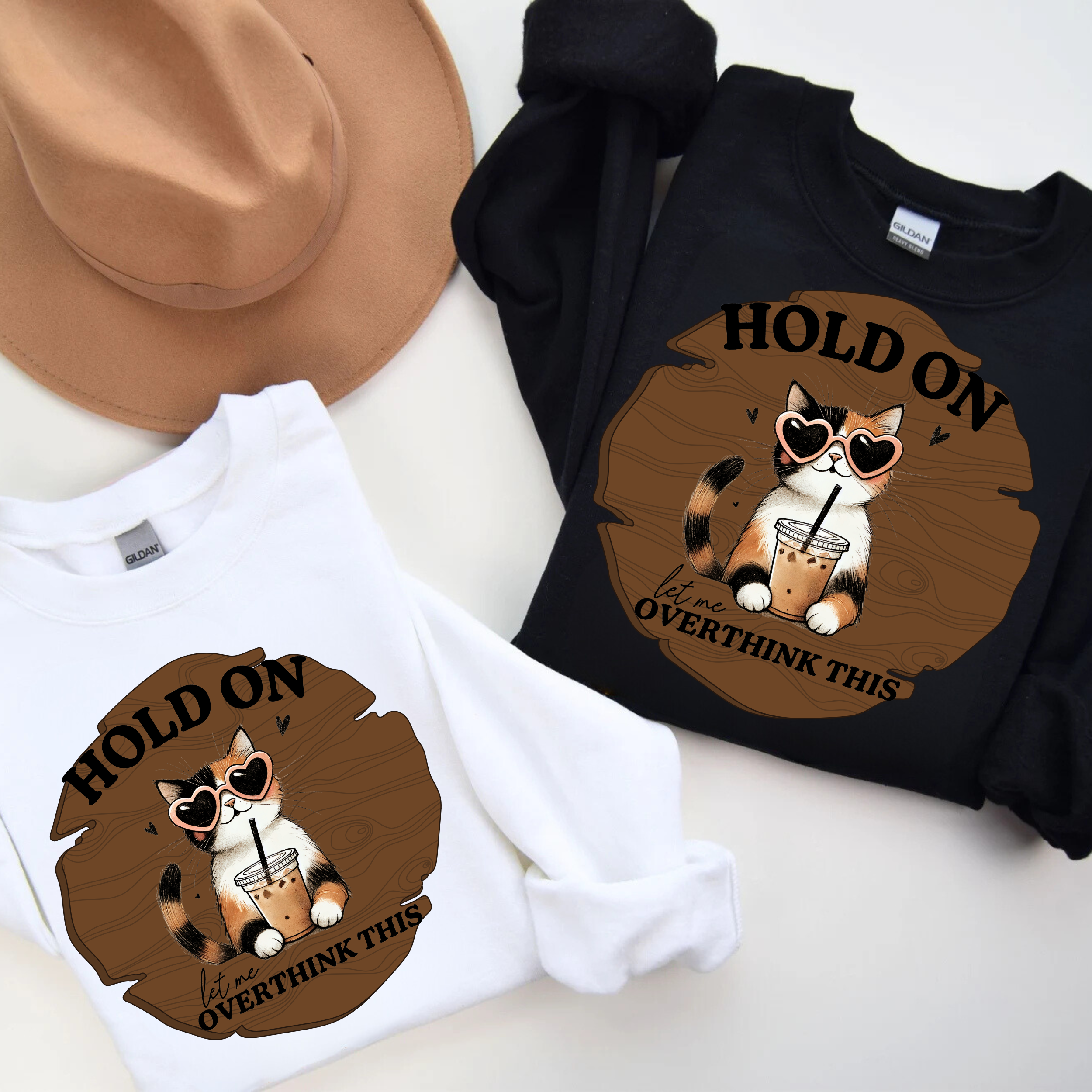 "Hold On, Don't Overthink This" T-Shirt, Fun Gift for Cat Lovers, Relaxed Style for Everyday Wear, Pet Lover [...]