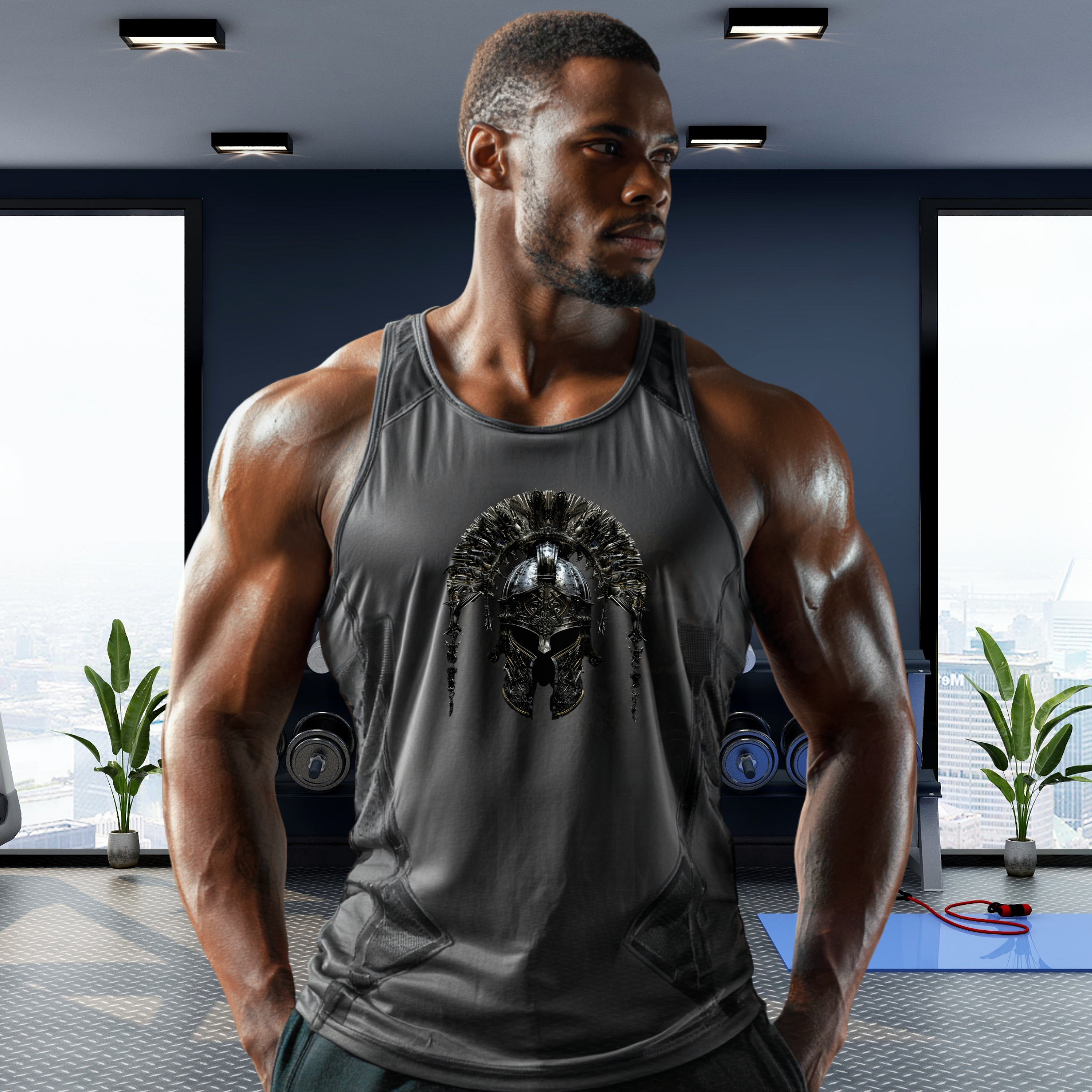 Roman Warrior Helmet Unisex Jersey Tank product thumbnail image Roman Warrior Helmet Unisex Jersey Tank product thumbnail image